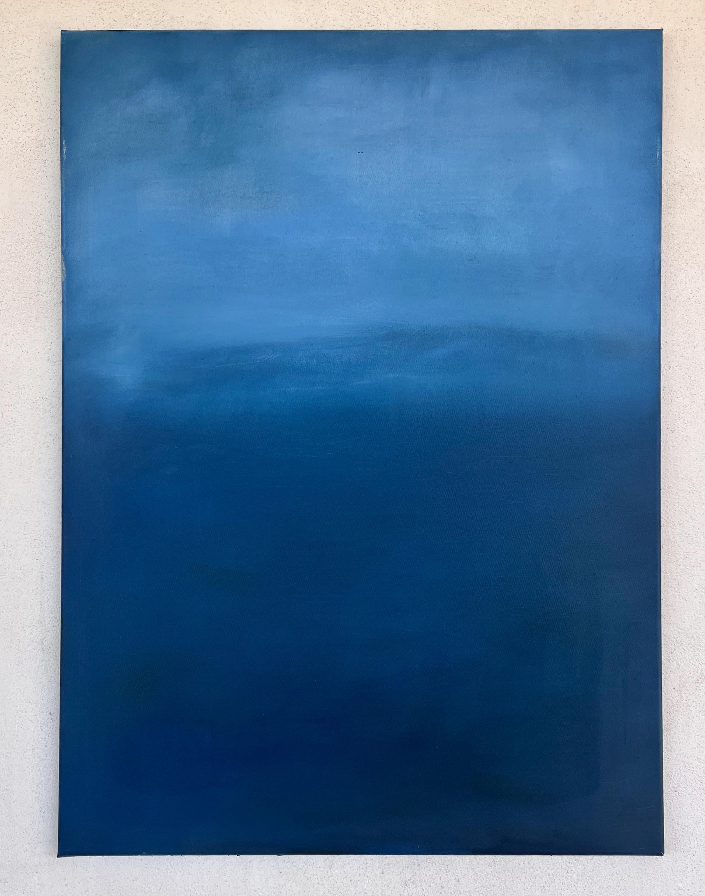 Paisaje azul, Pintura al óleo sobre lienzo , Arte original de Marilina Marchica en venta 4