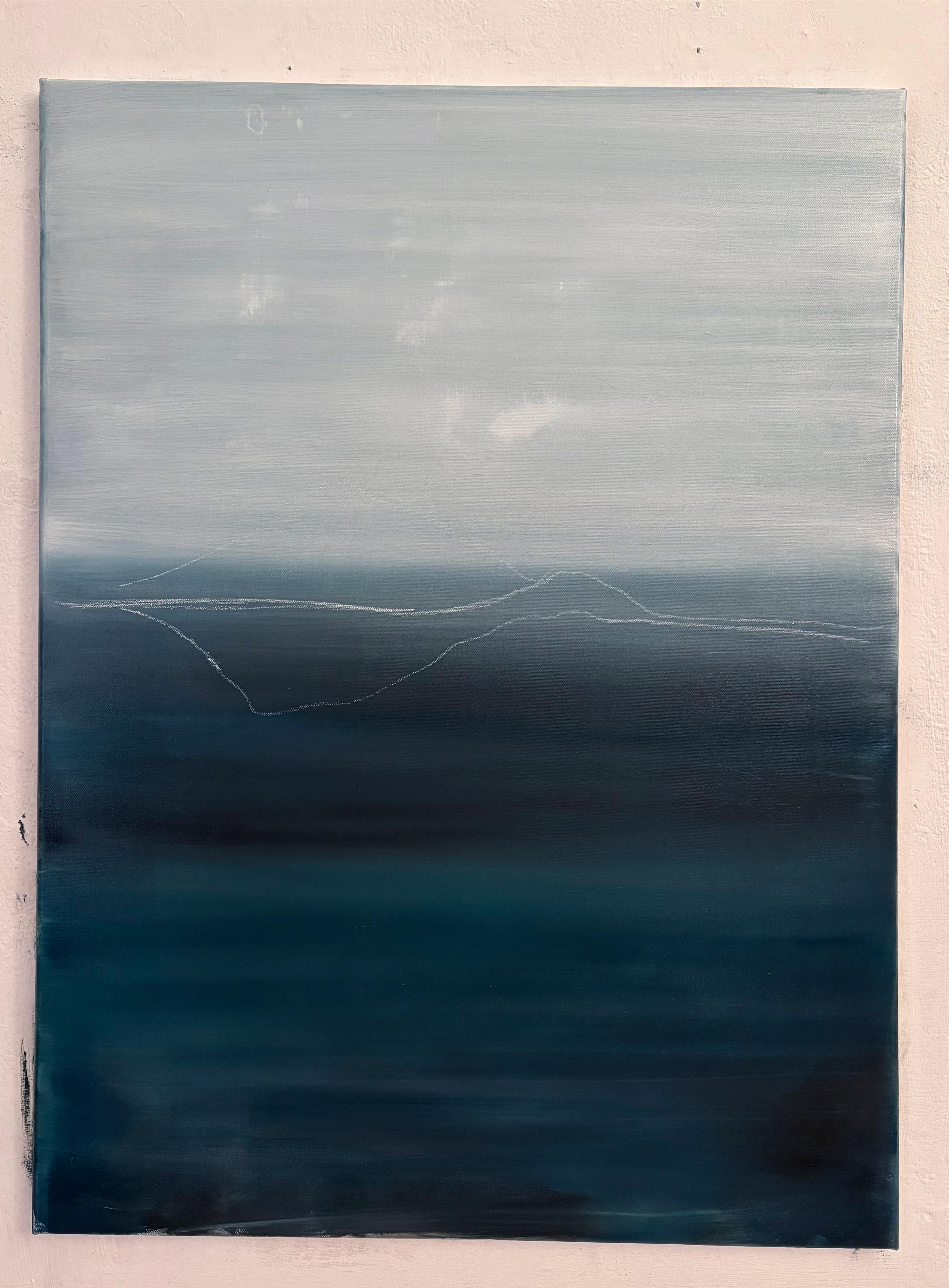 Paesaggio blu, pittura a olio su tela , Arte originale  da Marilina Marchica in vendita 4