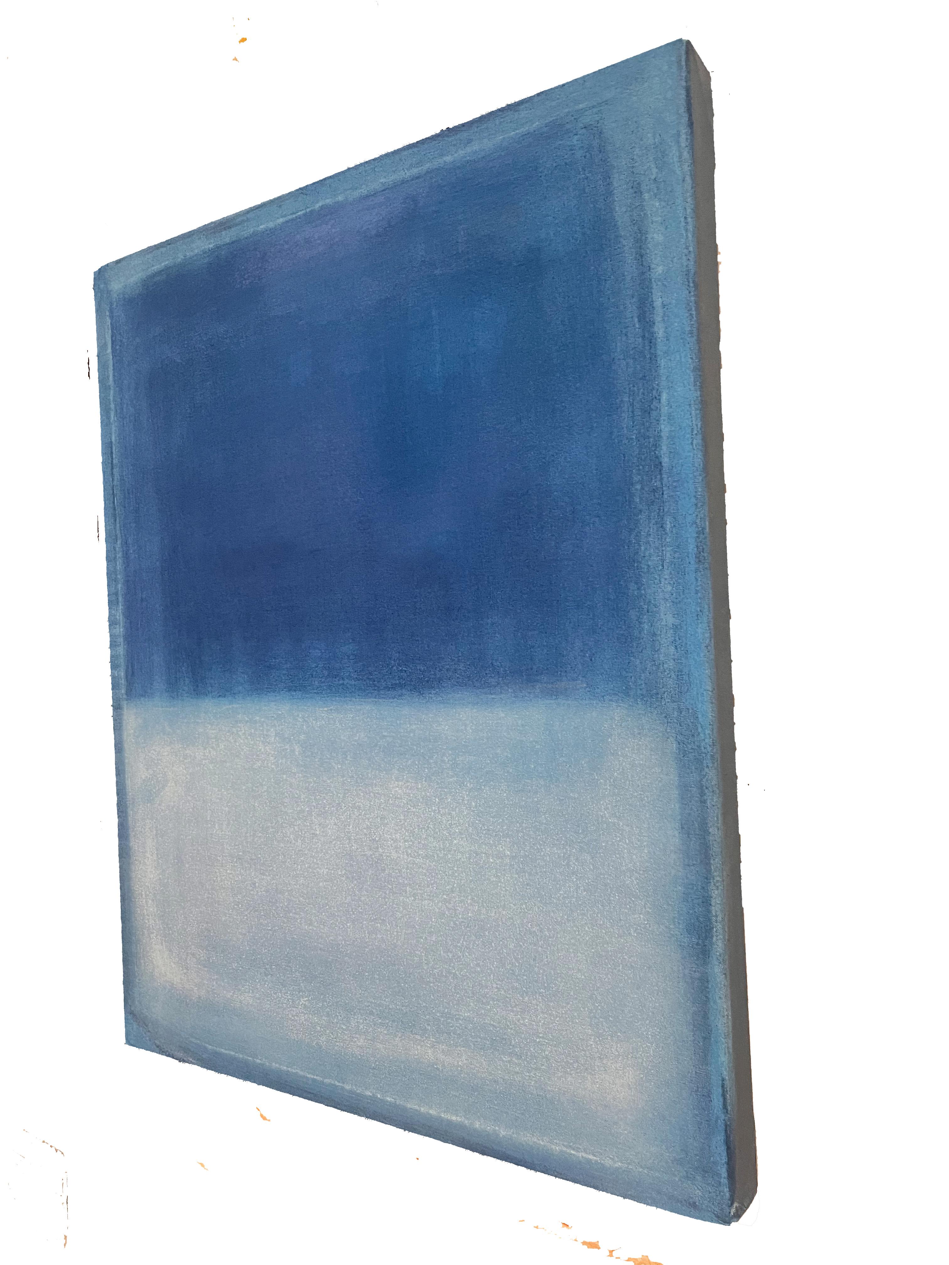 Paisaje azul, Pintura al óleo sobre lienzo , Arte original de Marilina Marchica 5