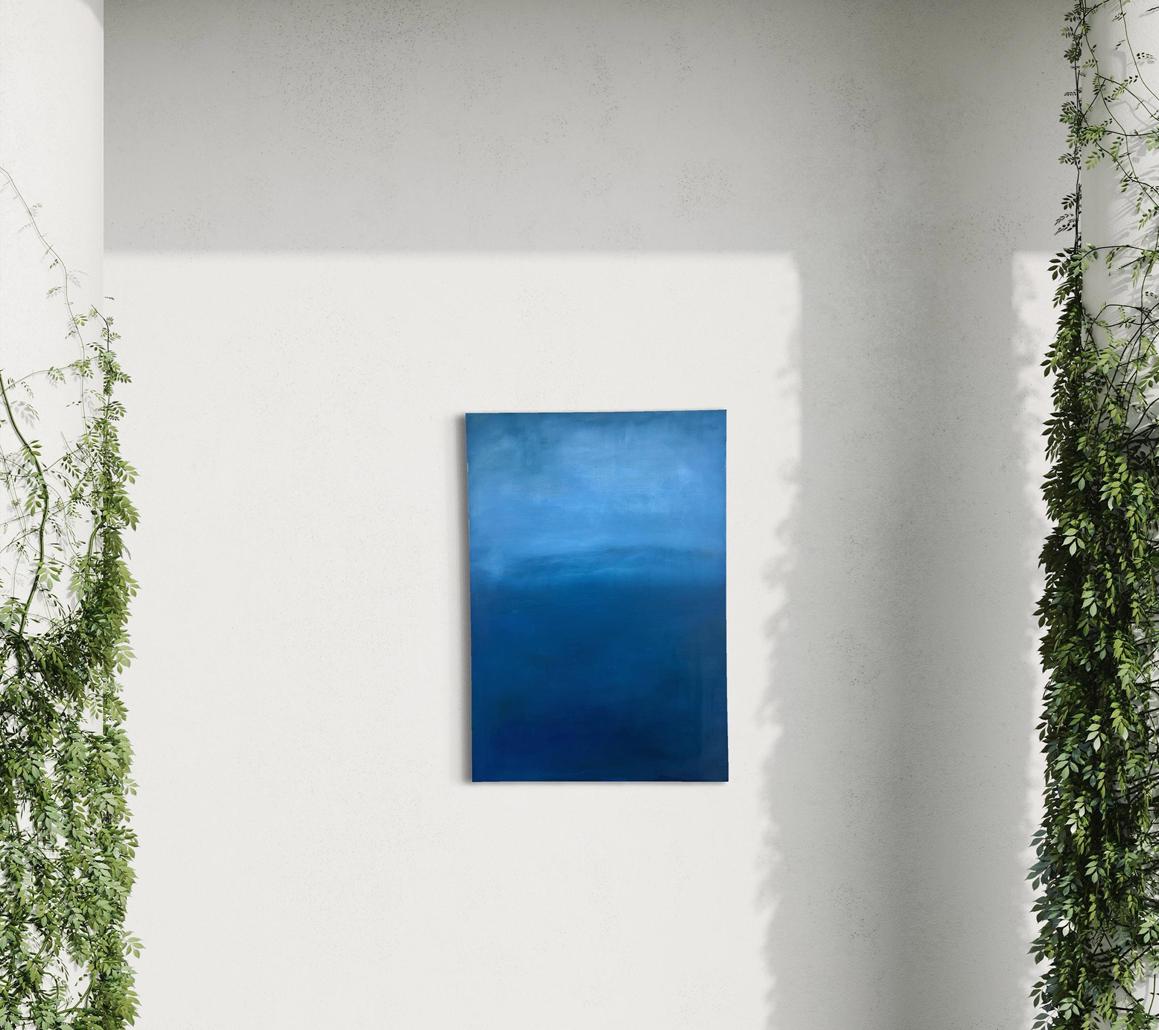 Paisaje azul, Pintura al óleo sobre lienzo , Arte original de Marilina Marchica en venta 6