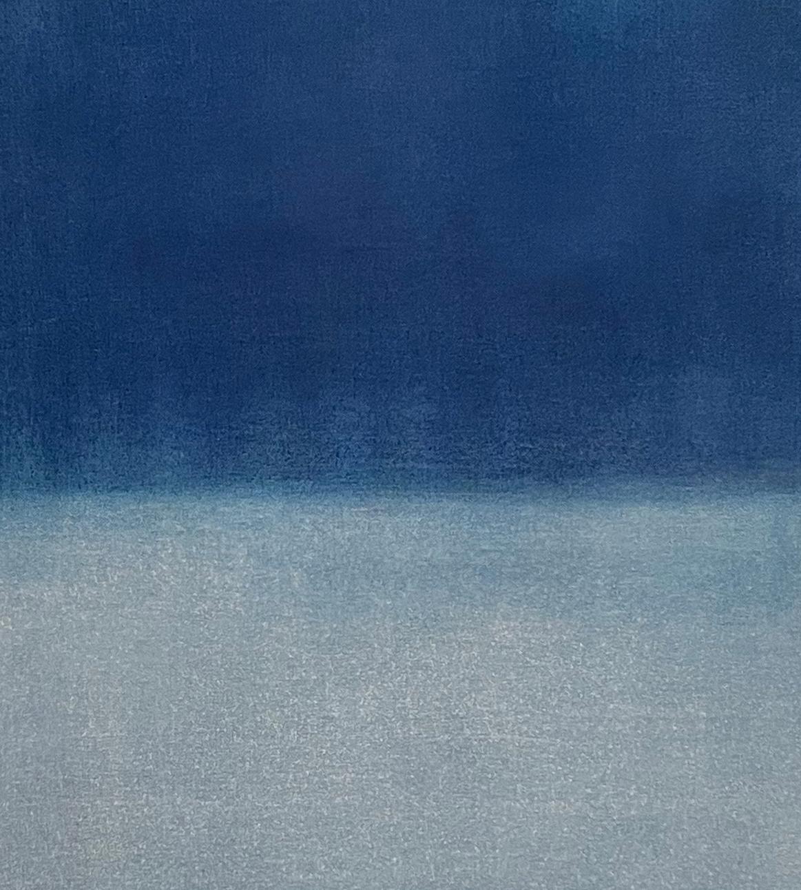 Paisaje azul, Pintura al óleo sobre lienzo , Arte original de Marilina Marchica 6