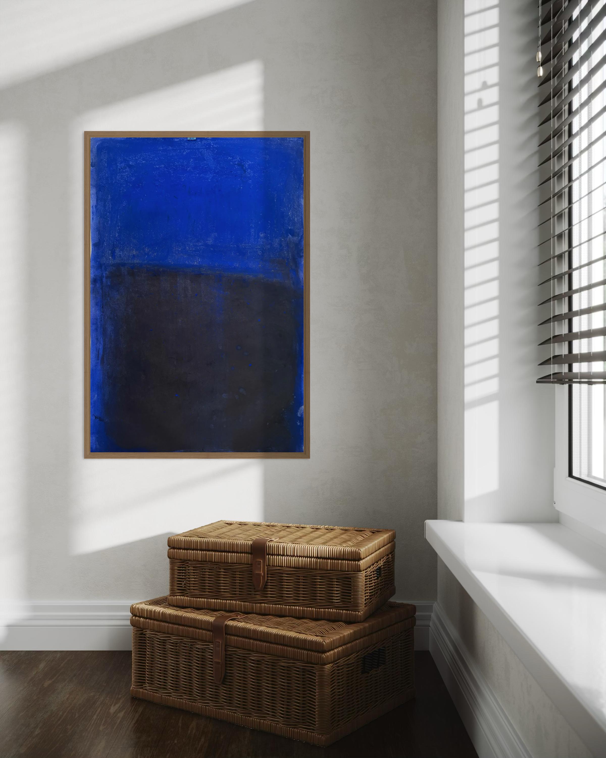 Blaue Landschaft - Original Abstrakte Landschaft  auf Papier von Marilina Marchica im Angebot 9