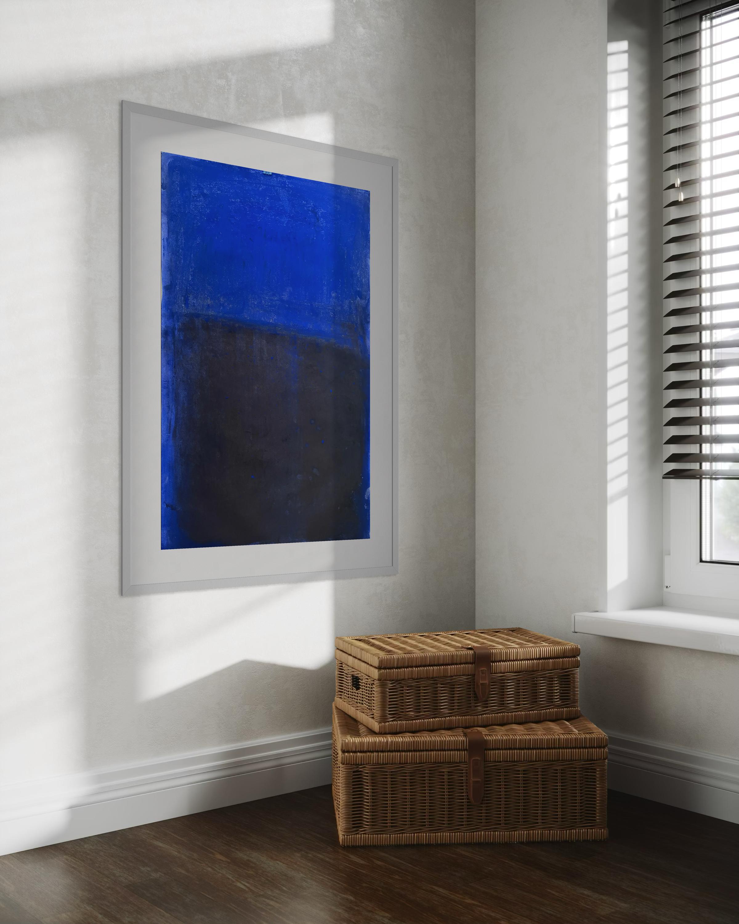 Blaue Landschaft - Original Abstrakte Landschaft  auf Papier von Marilina Marchica im Angebot 10