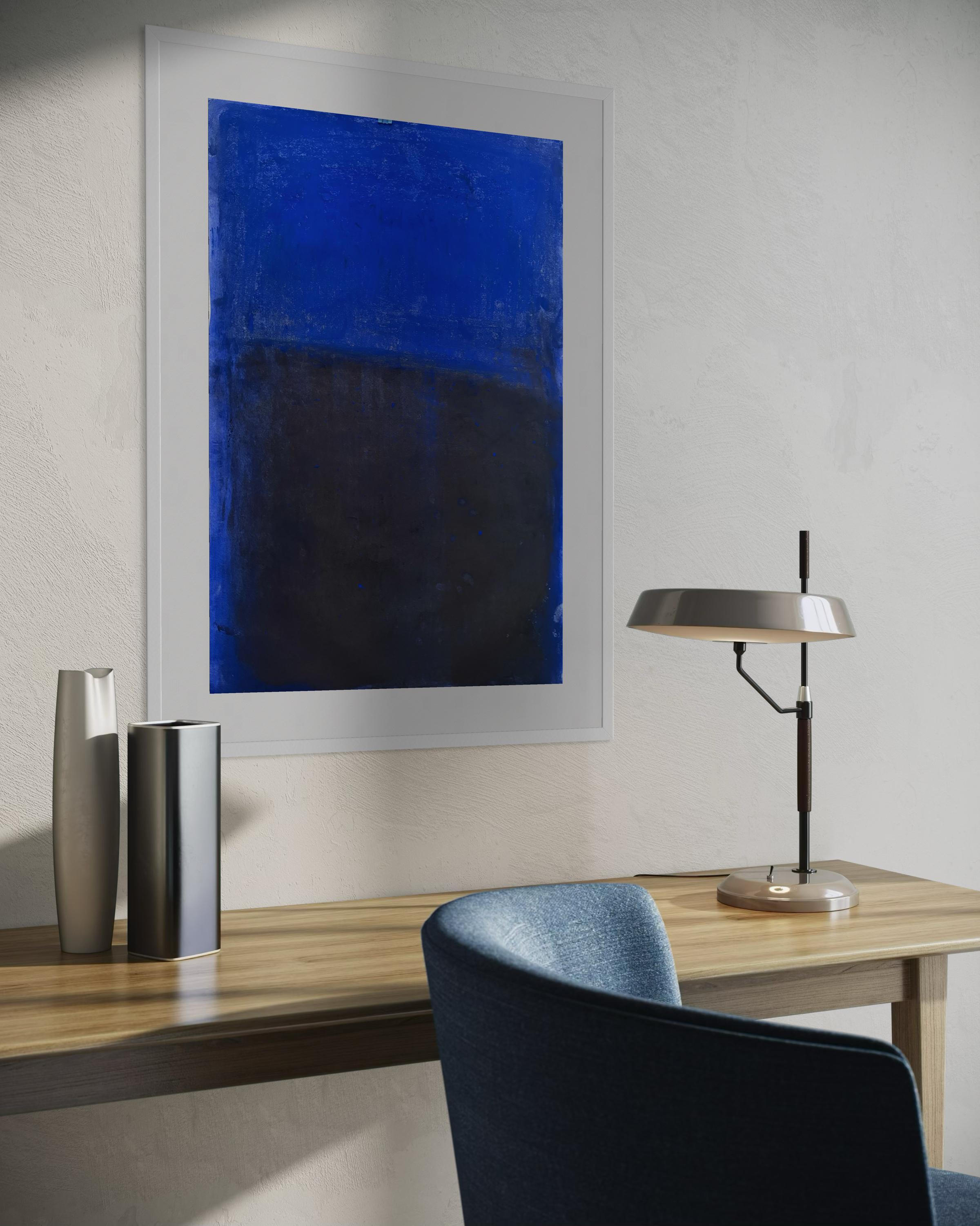 Blaue Landschaft - Original Abstrakte Landschaft  auf Papier von Marilina Marchica im Angebot 11