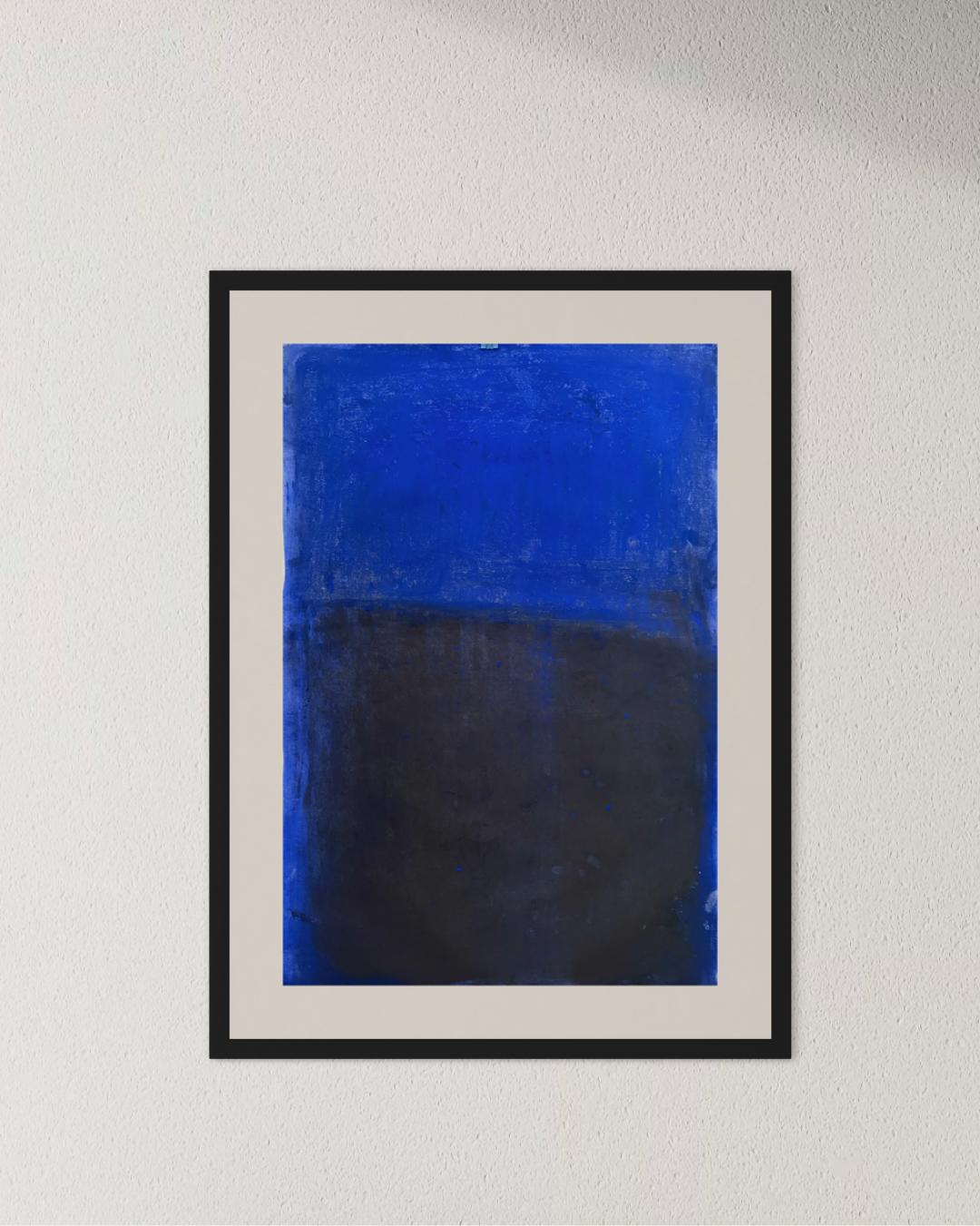 Blaue Landschaft - Original Abstrakte Landschaft  auf Papier von Marilina Marchica im Angebot 12