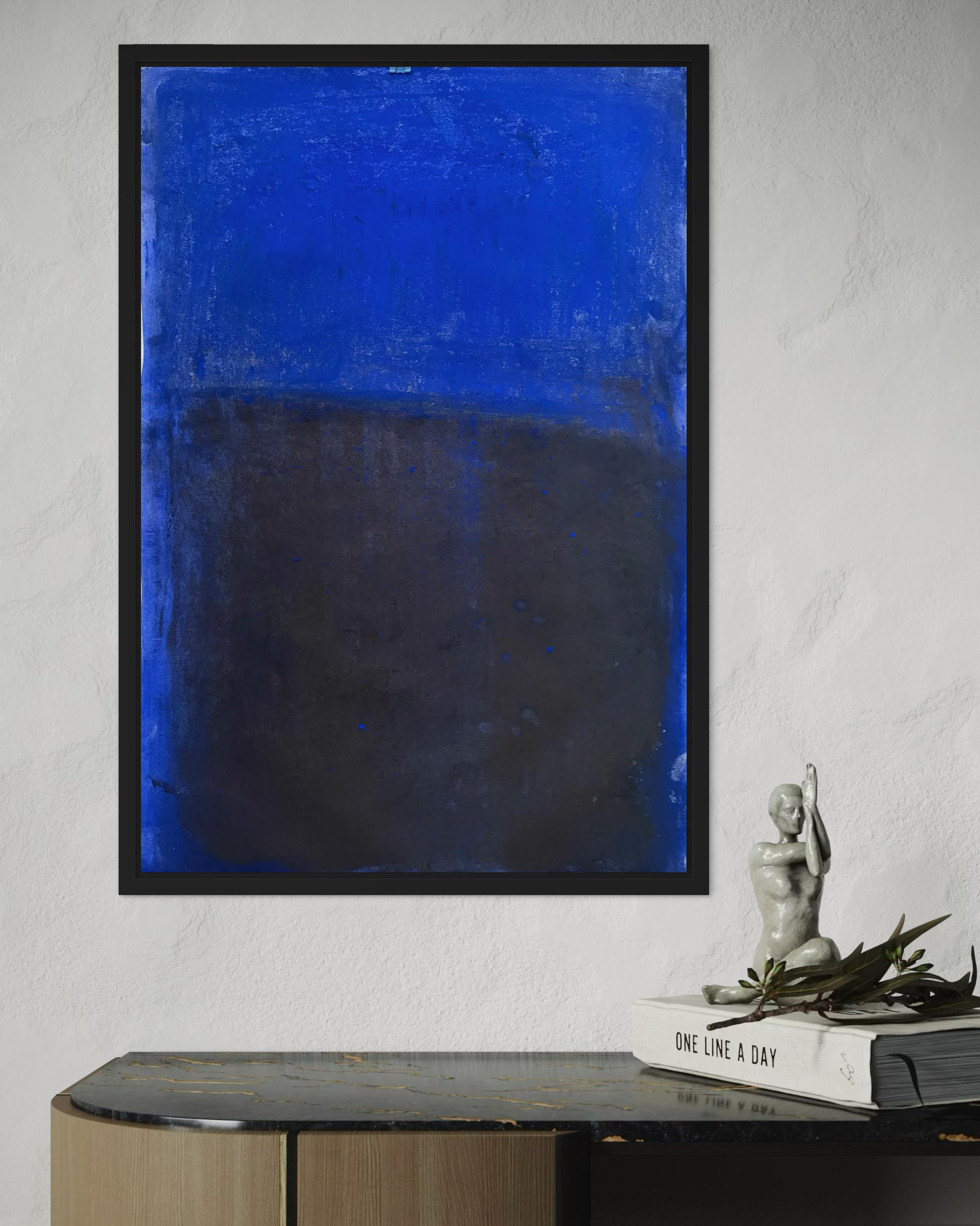 Blaue Landschaft - Original Abstrakte Landschaft  auf Papier von Marilina Marchica im Angebot 7