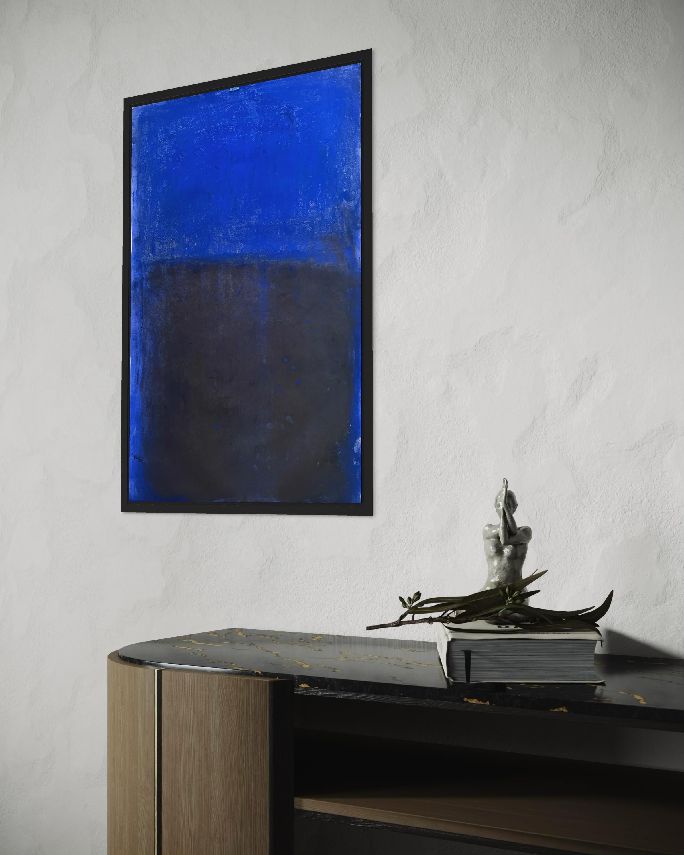 Blaue Landschaft - Original Abstrakte Landschaft  auf Papier von Marilina Marchica im Angebot 8