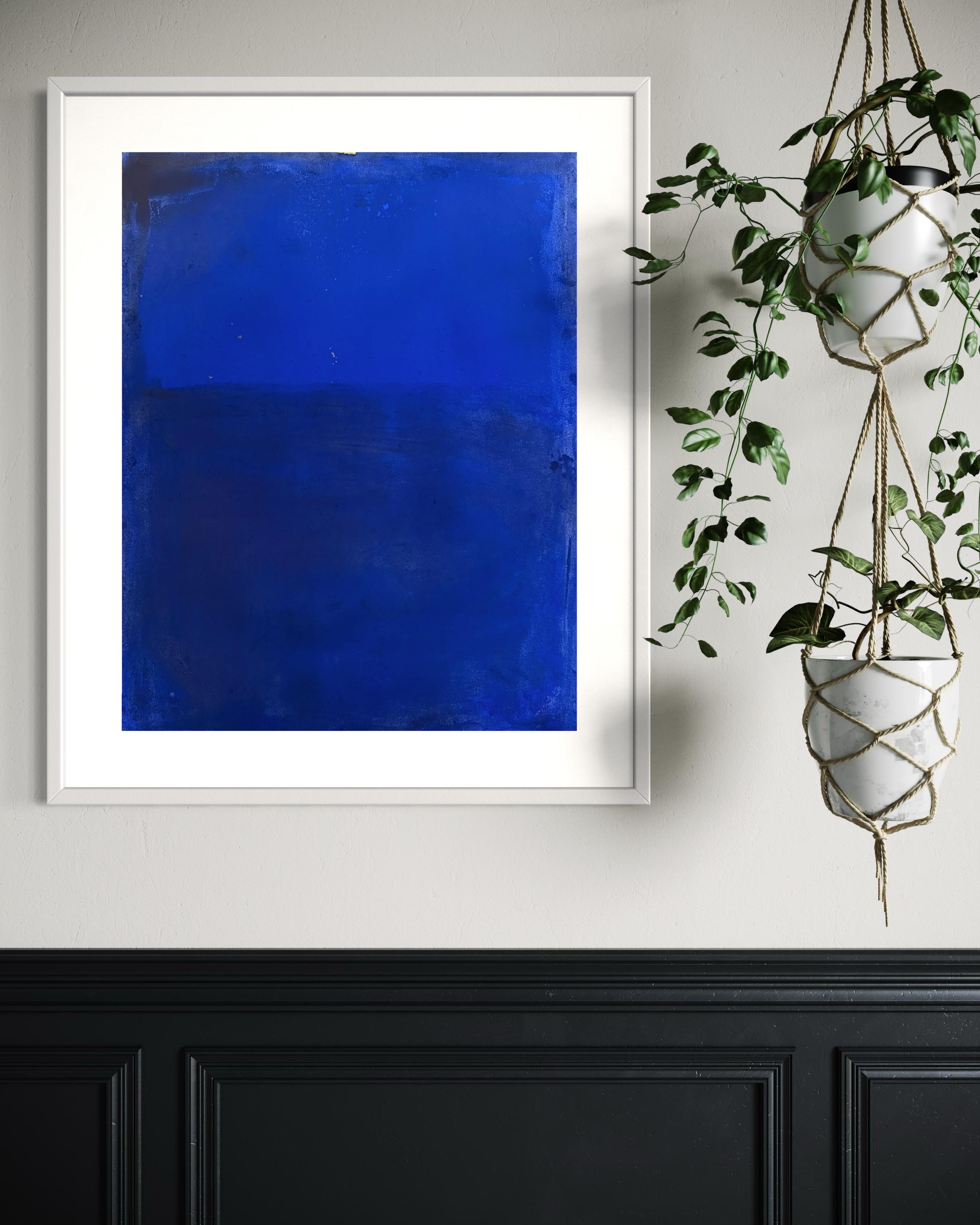 Blaue Landschaft - Original abstrakte Malerei auf Papier von Marilina Marchica im Angebot 4
