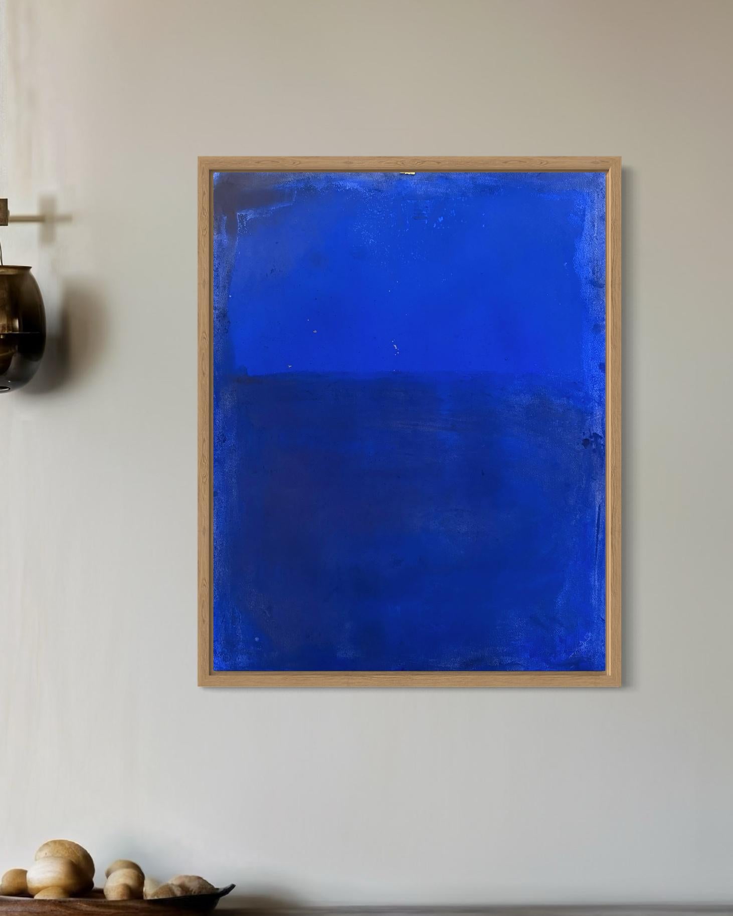 Blaue Landschaft - Original abstrakte Malerei auf Papier von Marilina Marchica im Angebot 5