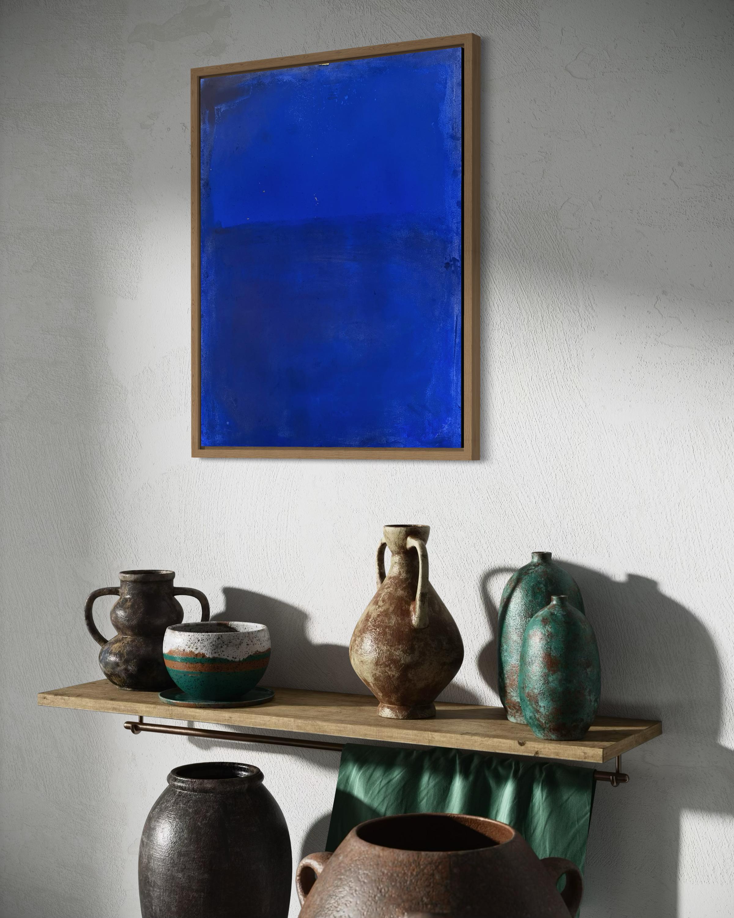 Blaue Landschaft - Original abstrakte Malerei auf Papier von Marilina Marchica im Angebot 6