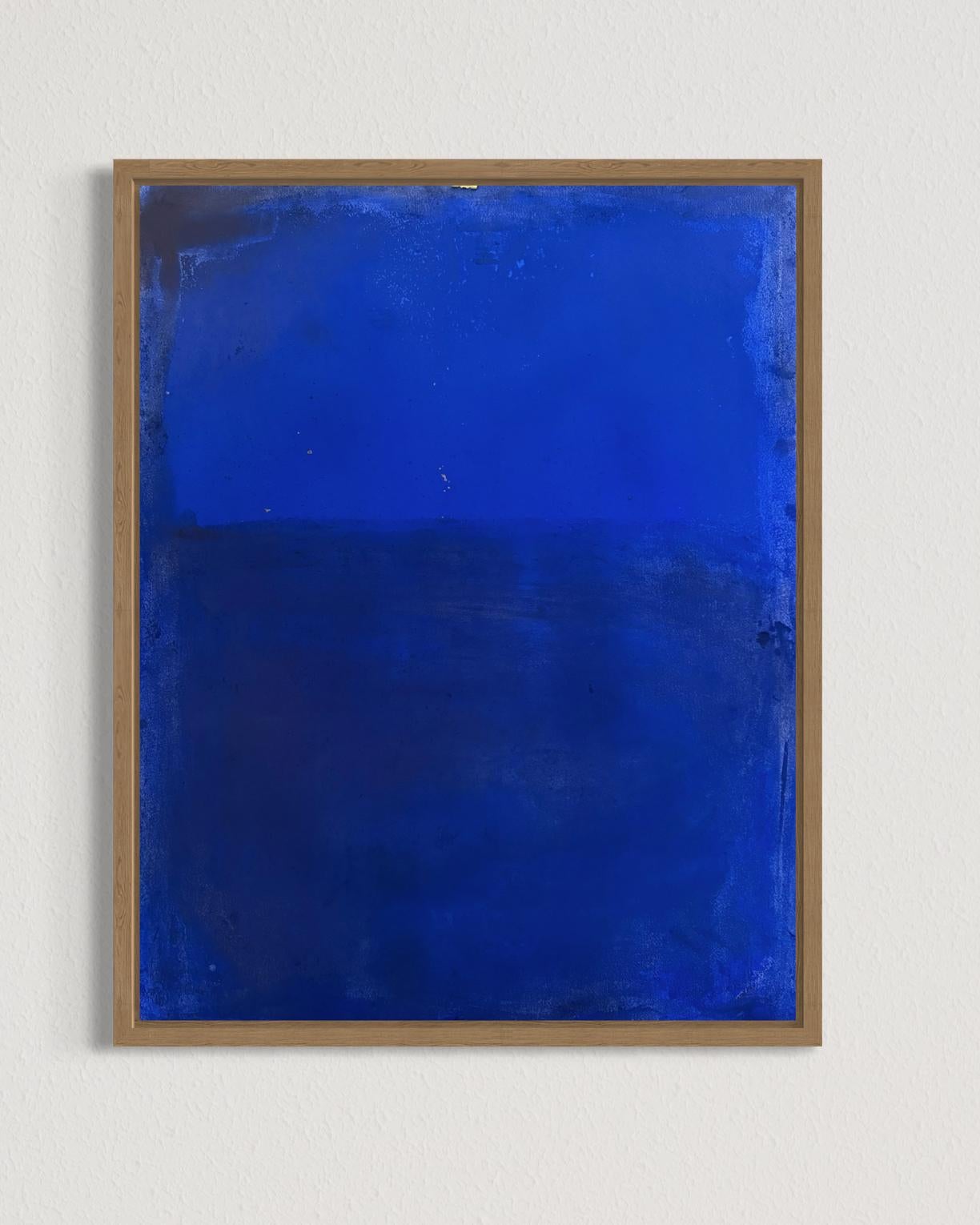 Blaue Landschaft - Original abstrakte Malerei auf Papier von Marilina Marchica im Angebot 7