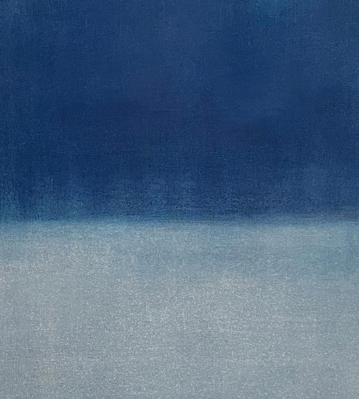 Paysage bleu, peinture originale sur toile de Marilina Marchica 1