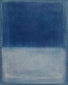 Paysage bleu, peinture originale sur toile de Marilina Marchica