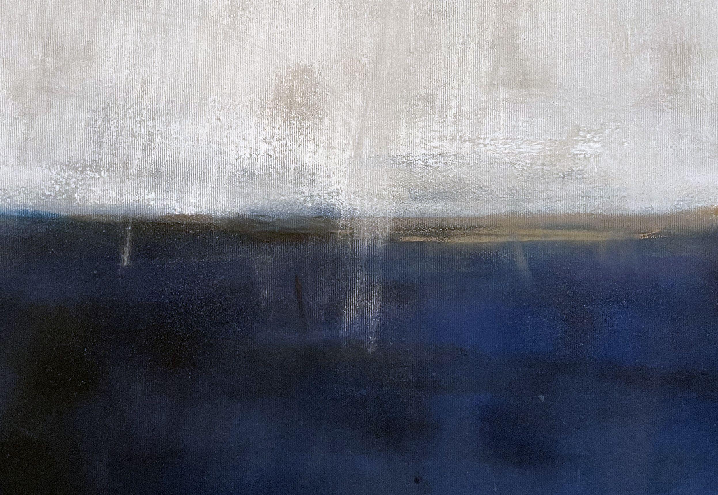 Paysage bleu, peinture sur toile - Painting de Marilina Marchica