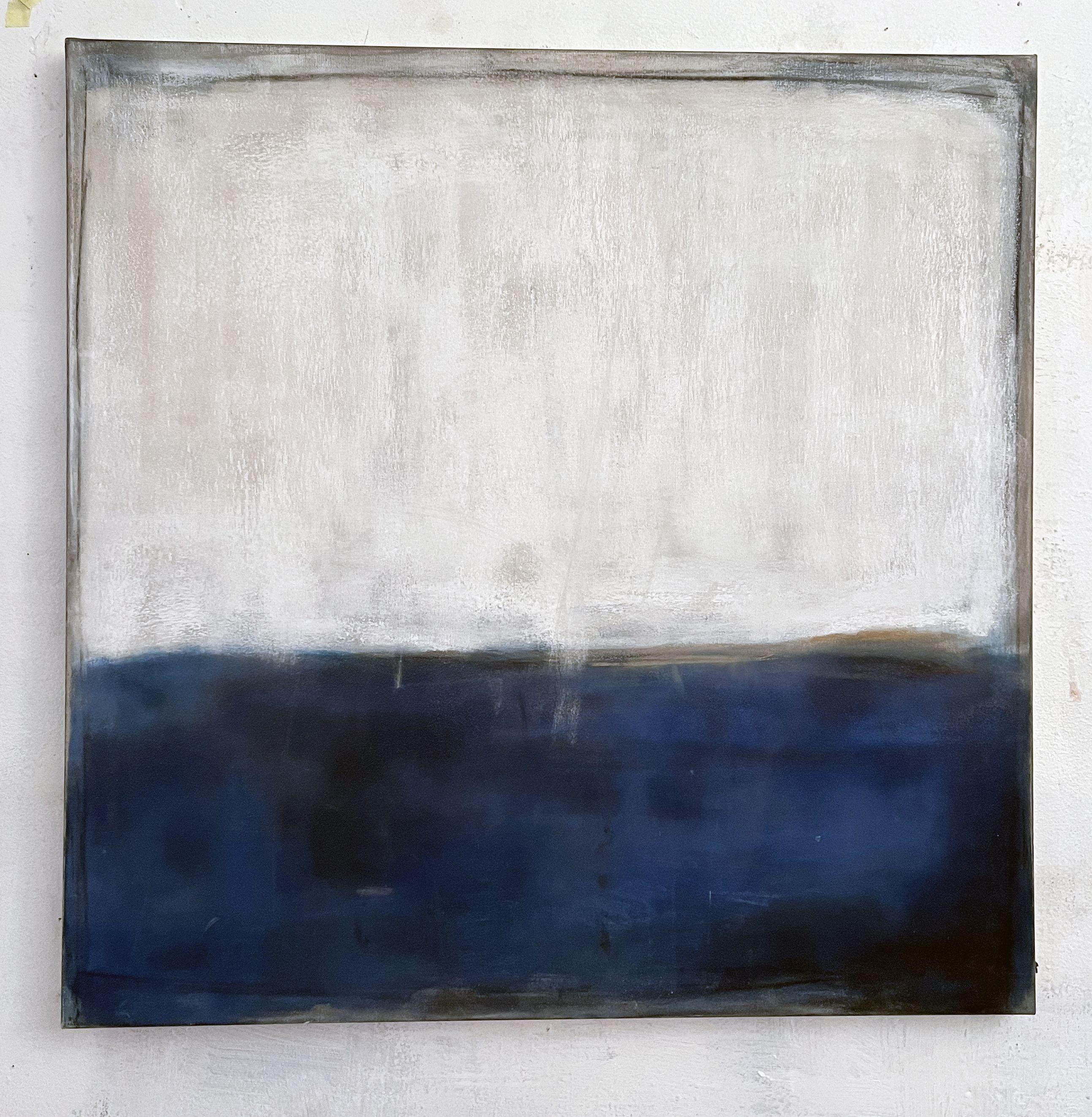 Abstract Painting Marilina Marchica - Paysage bleu, peinture sur toile