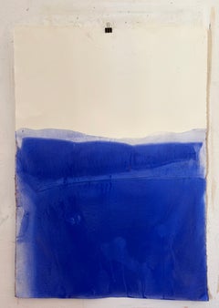 "Bluelandscape" Dibujo abstracto original de Marilina Marchica, Pigmento puro