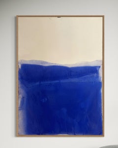 "Bluelandscape" Original Abstract Drawing by Marilina Marchica, Pure Pigment