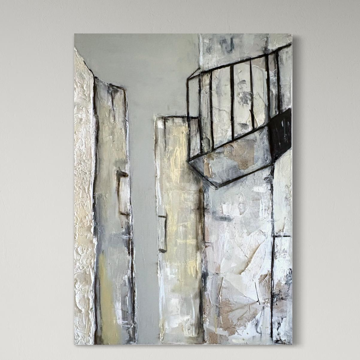 Paysage urbain 
Technique mixte sur Cavas 
70x100 cm
Art original prêt à être accroché
Architecture
Catégorie Peinture
Année 2013
Médiums, matériaux, styles
Médiums Émail, huile, gesso
Matériaux Toile
Styles  Conceptuel, abstrait, minimalisme,