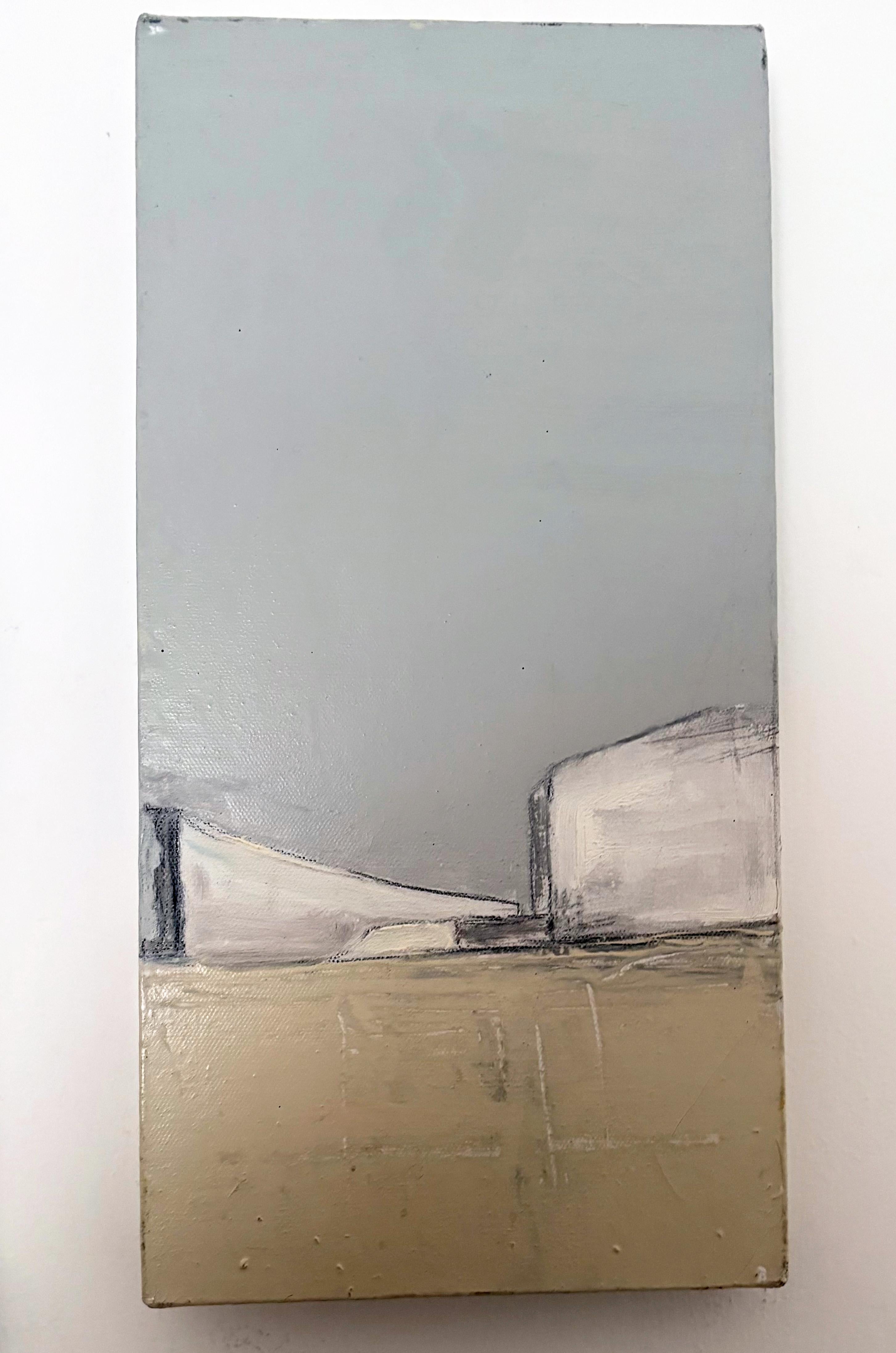 Paesaggio urbano, Pittura ad olio originale, Architettura di Marilina Marchica in vendita 2