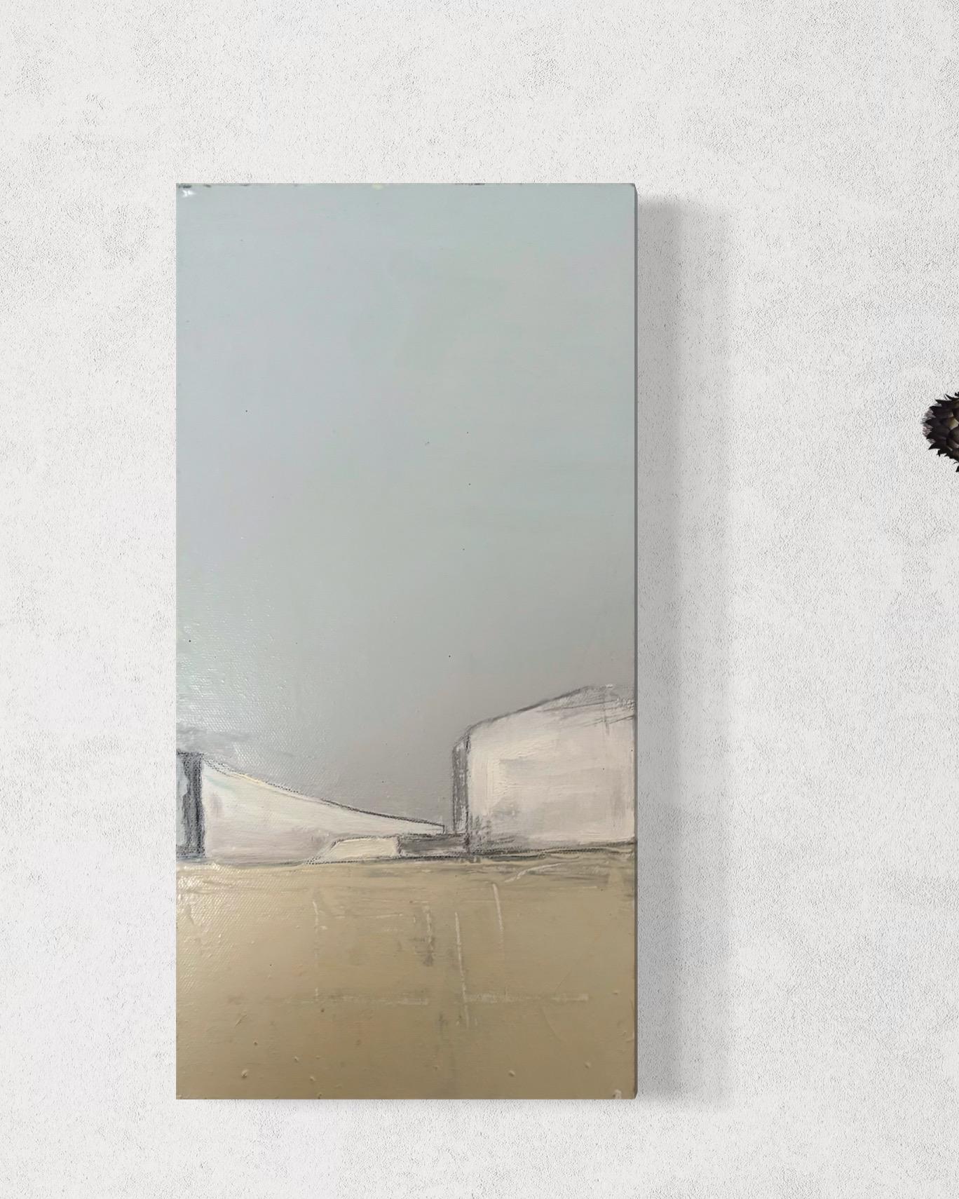Paesaggio urbano, Pittura ad olio originale, Architettura di Marilina Marchica in vendita 4