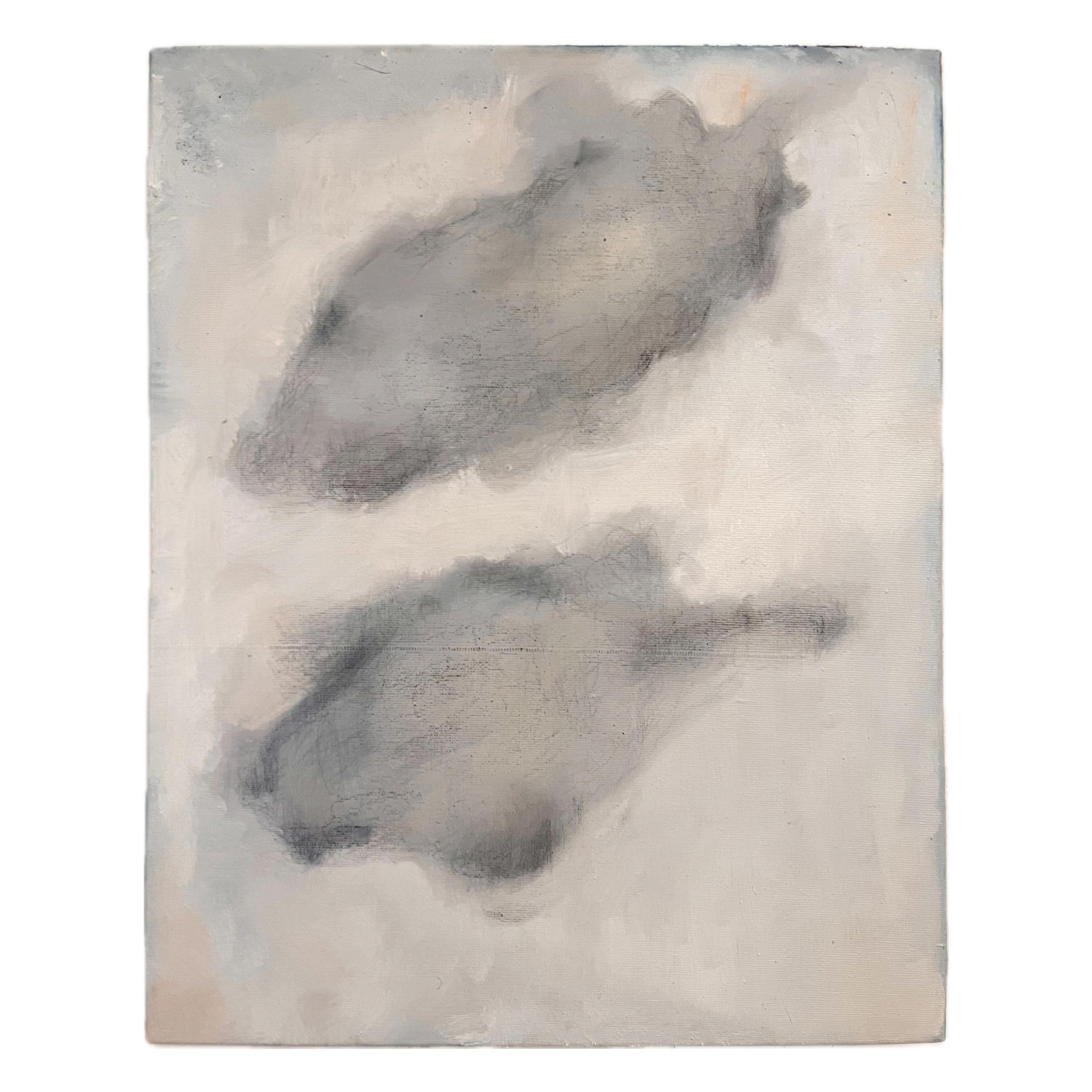 Clouds Original Oil paint made in Italy - Contemporary Painting by Marilina Marchica