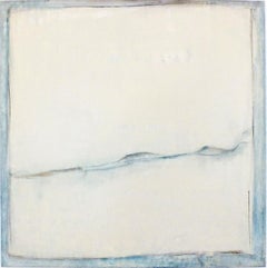  Contemporary Art "Landscape" , White tones , Minimal painting  made in Italy