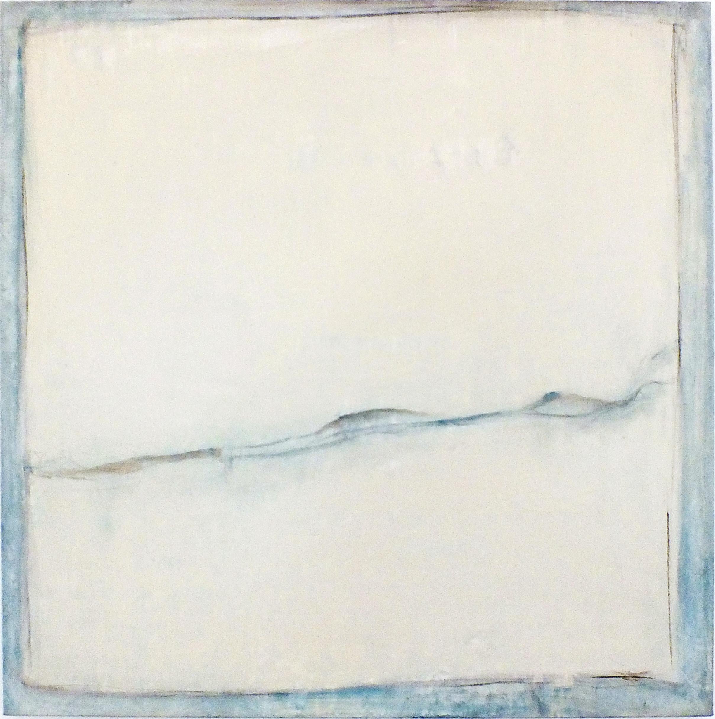  Contemporay Art "Landscape" , White tones , Minimal painting  made in Italy - Mixed Media Art by Marilina Marchica