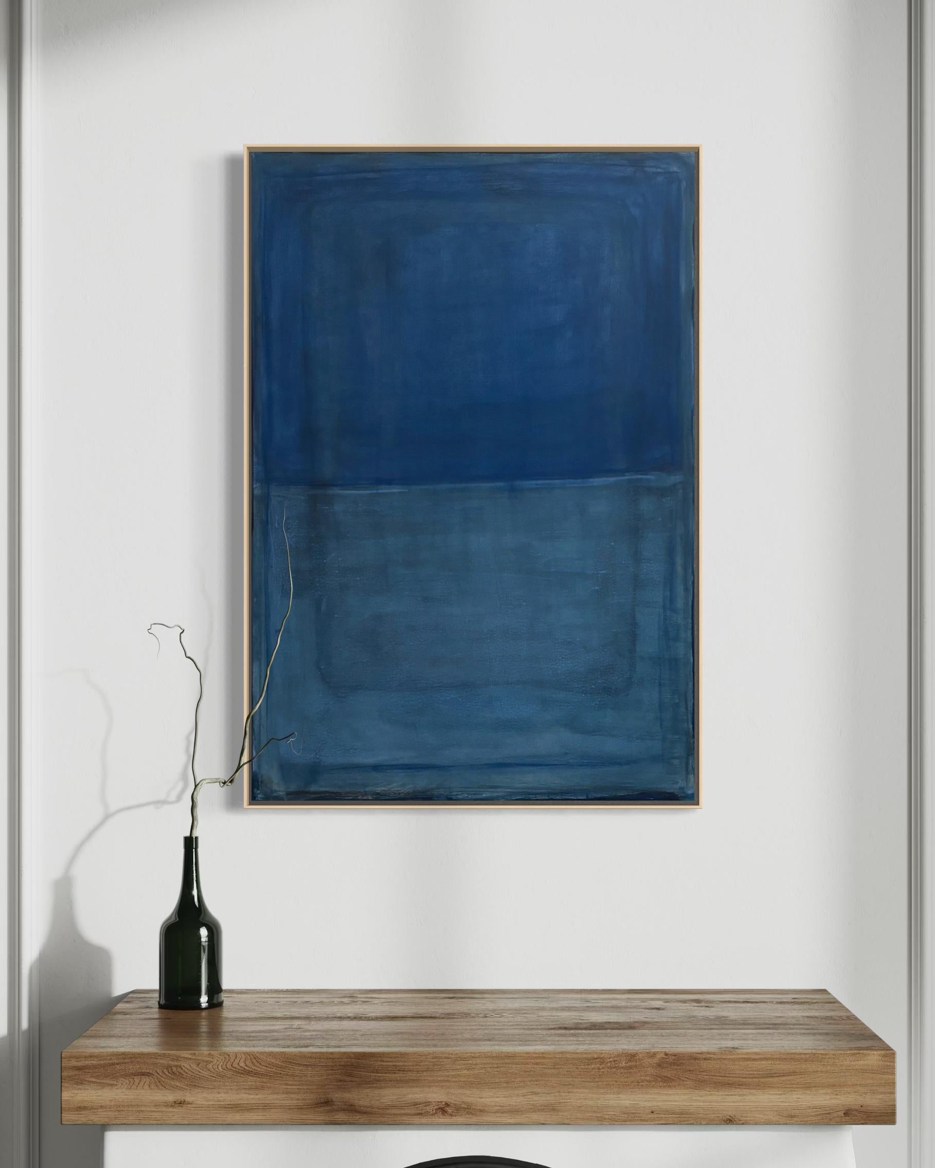 Deep Blue Landscape - Reines Pigment auf Leinwand von Marilina Marchica im Angebot 10