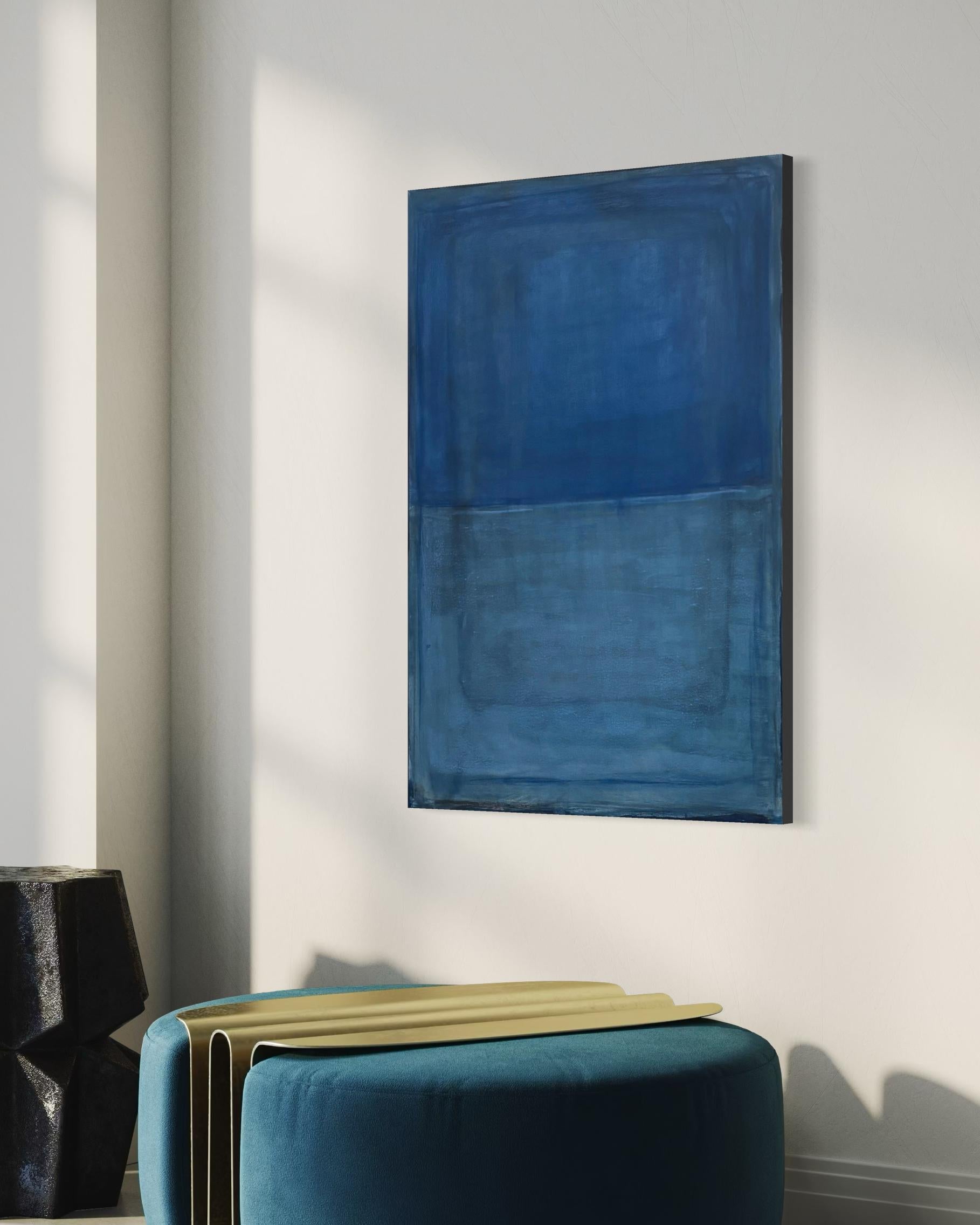 Deep Blue Landscape - Reines Pigment auf Leinwand von Marilina Marchica im Angebot 3