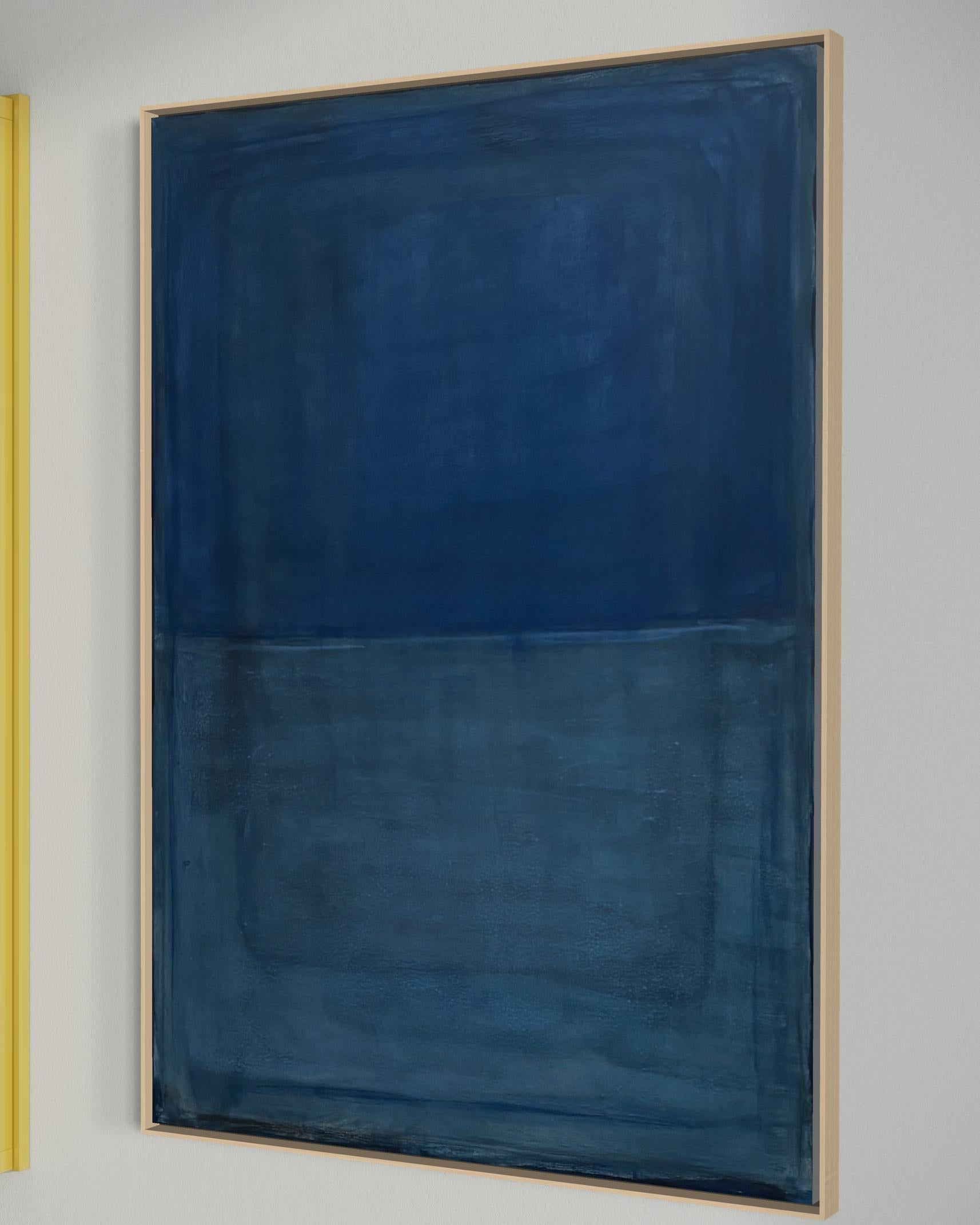 Deep Blue Landscape - Reines Pigment auf Leinwand von Marilina Marchica im Angebot 8