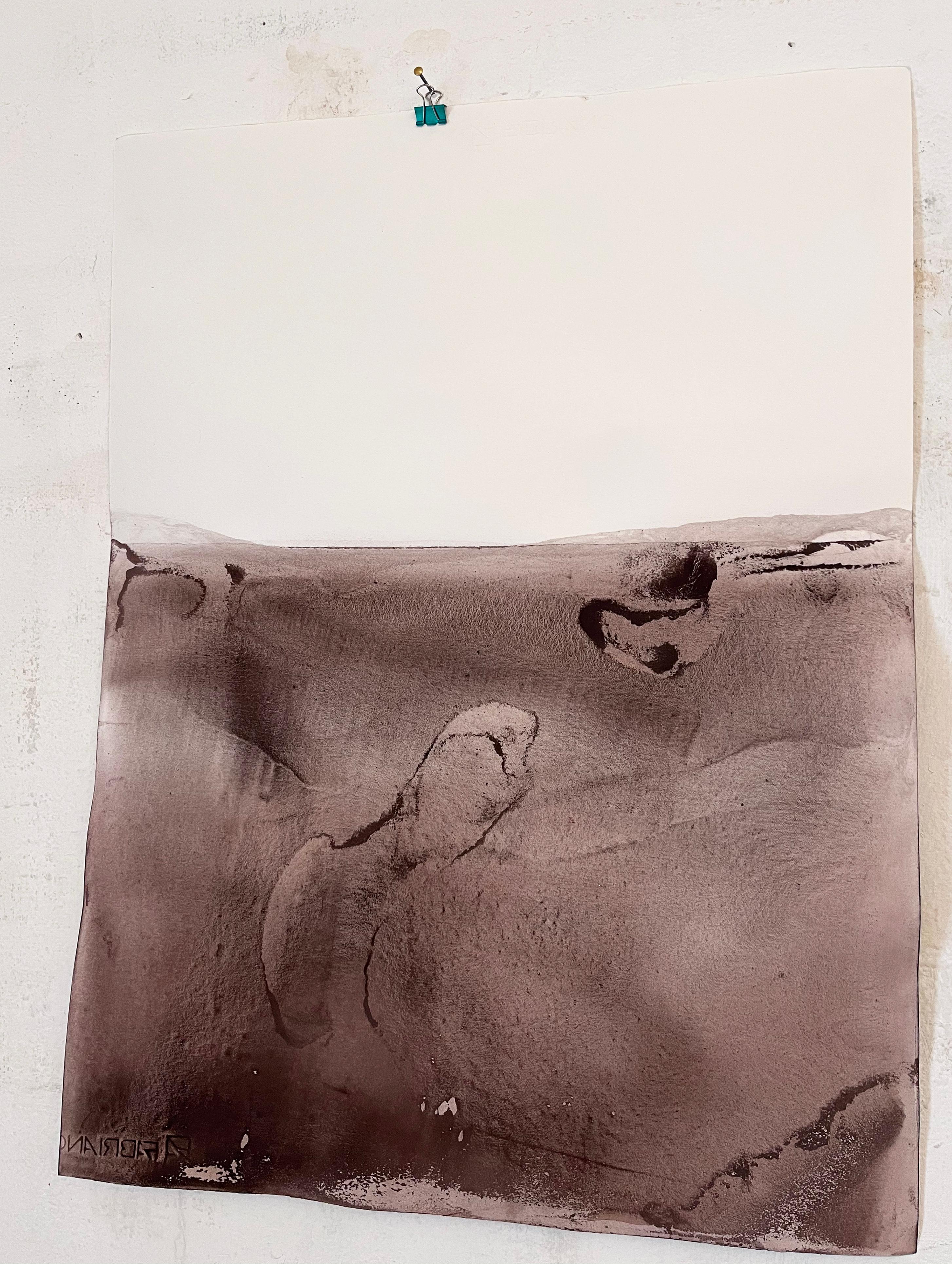 Earth Landscape – Unique Abstract Work on Paper by Marilina Marchica, 2023 + COA For Sale 1