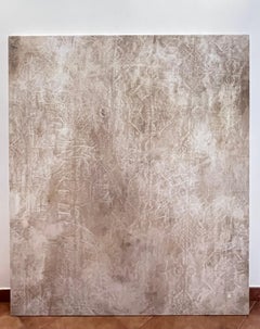 "Frammento"  - Pintura abstracta  sobre lienzo de algodón- Tamaño grande- Hecho en Italia