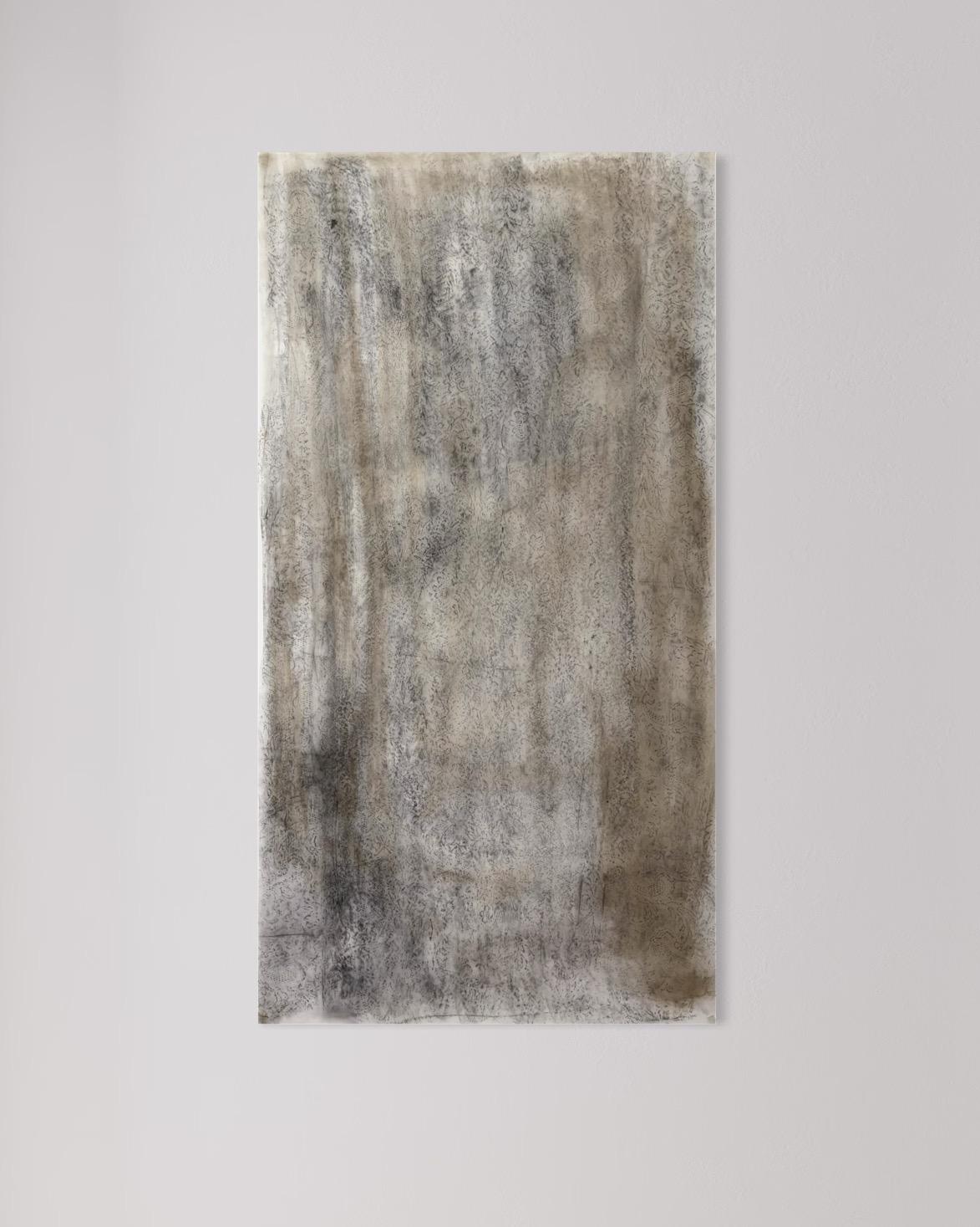 Frammento CN – Original Charcoal Drawing on Drafting Paper, 2025 made in Italy For Sale 2