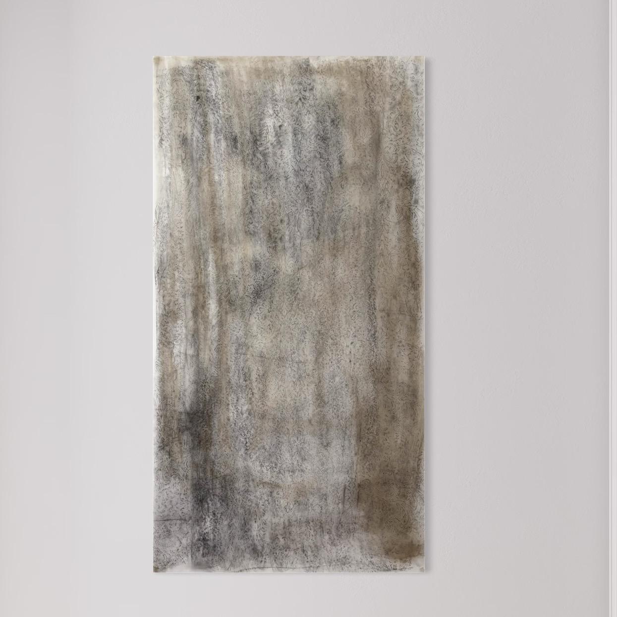 Frammento CN – Original Charcoal Drawing on Drafting Paper, 2025 made in Italy For Sale 3