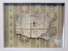 Frammento - Obra de arte original en silicona y papel pintado vintage de Marilina Marchica