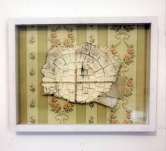 Frammento – Original Silicone and Vintage Wallpaper Artwork by Marilina Marchica