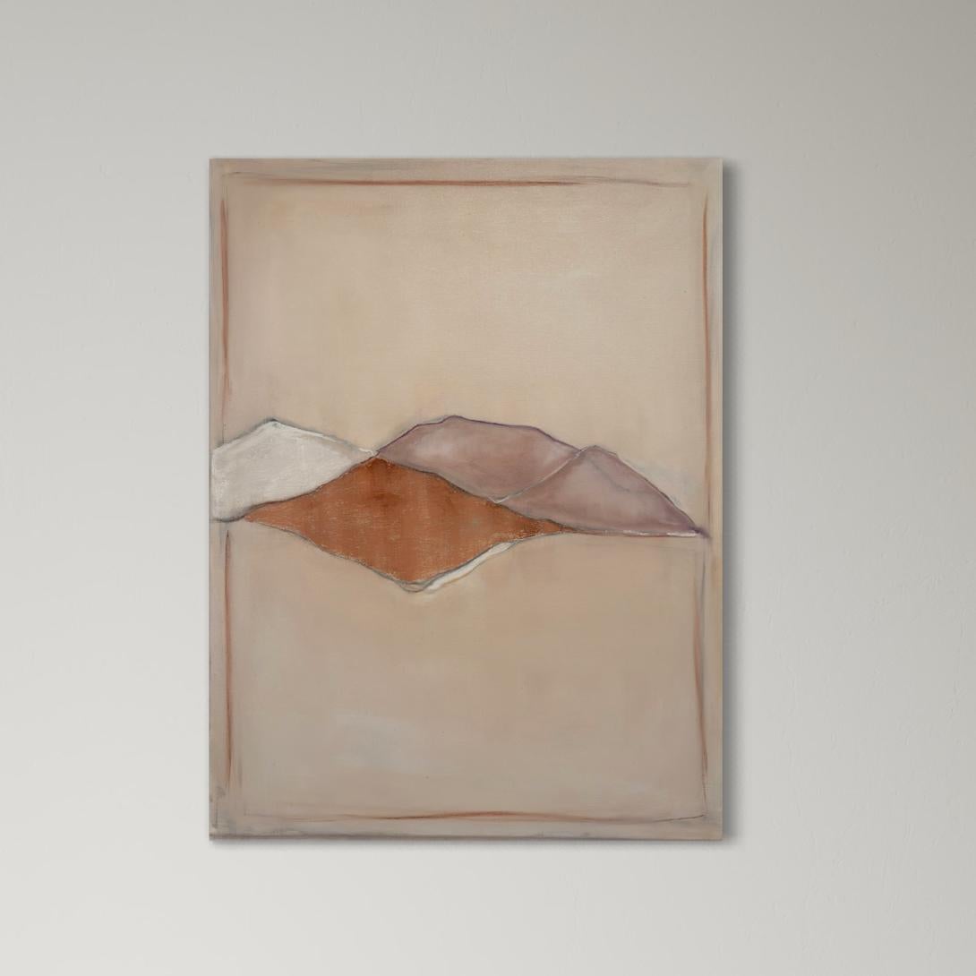 Abstraktes Landschaftsgemälde „Geometrische Landschaft“, Originalkunst, hergestellt in Italien (Zeitgenössisch), Painting, von Marilina Marchica
