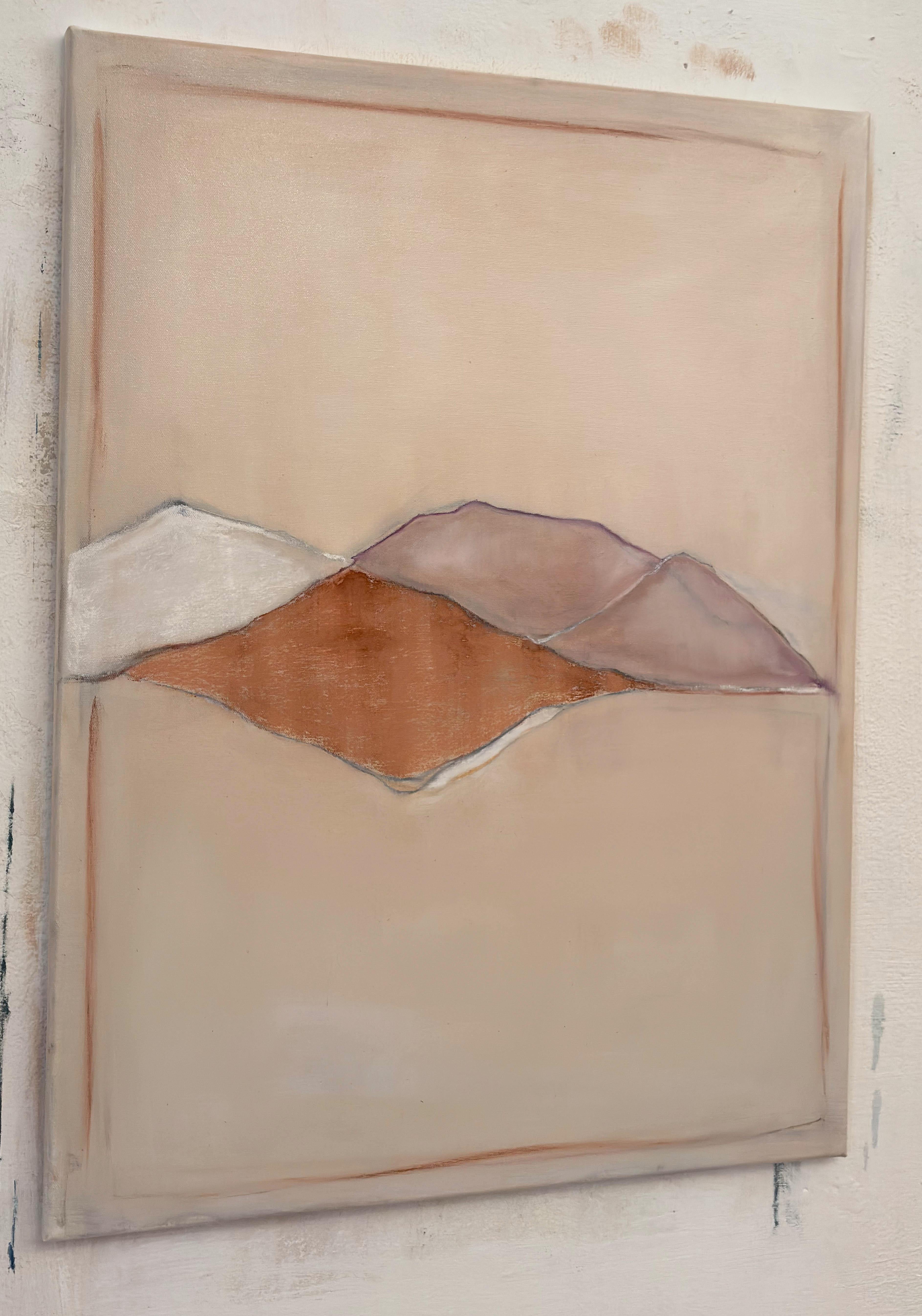 Abstraktes Landschaftsgemälde „Geometrische Landschaft“, Originalkunst, hergestellt in Italien im Angebot 2