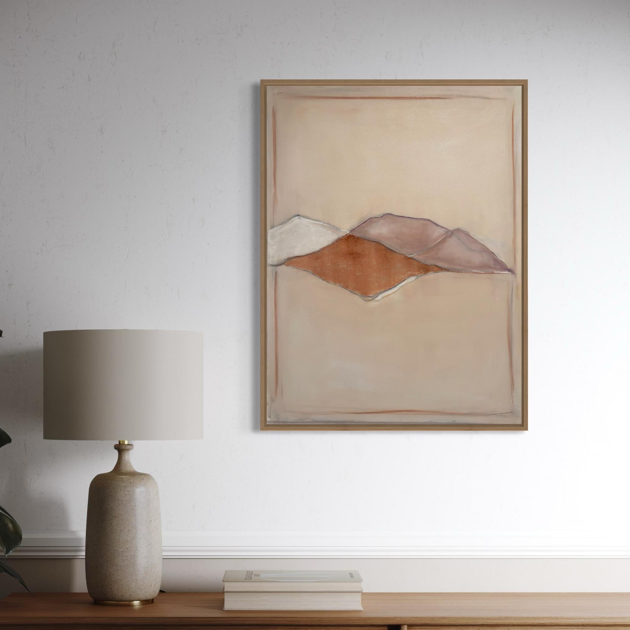 Abstraktes Landschaftsgemälde „Geometrische Landschaft“, Originalkunst, hergestellt in Italien im Angebot 4