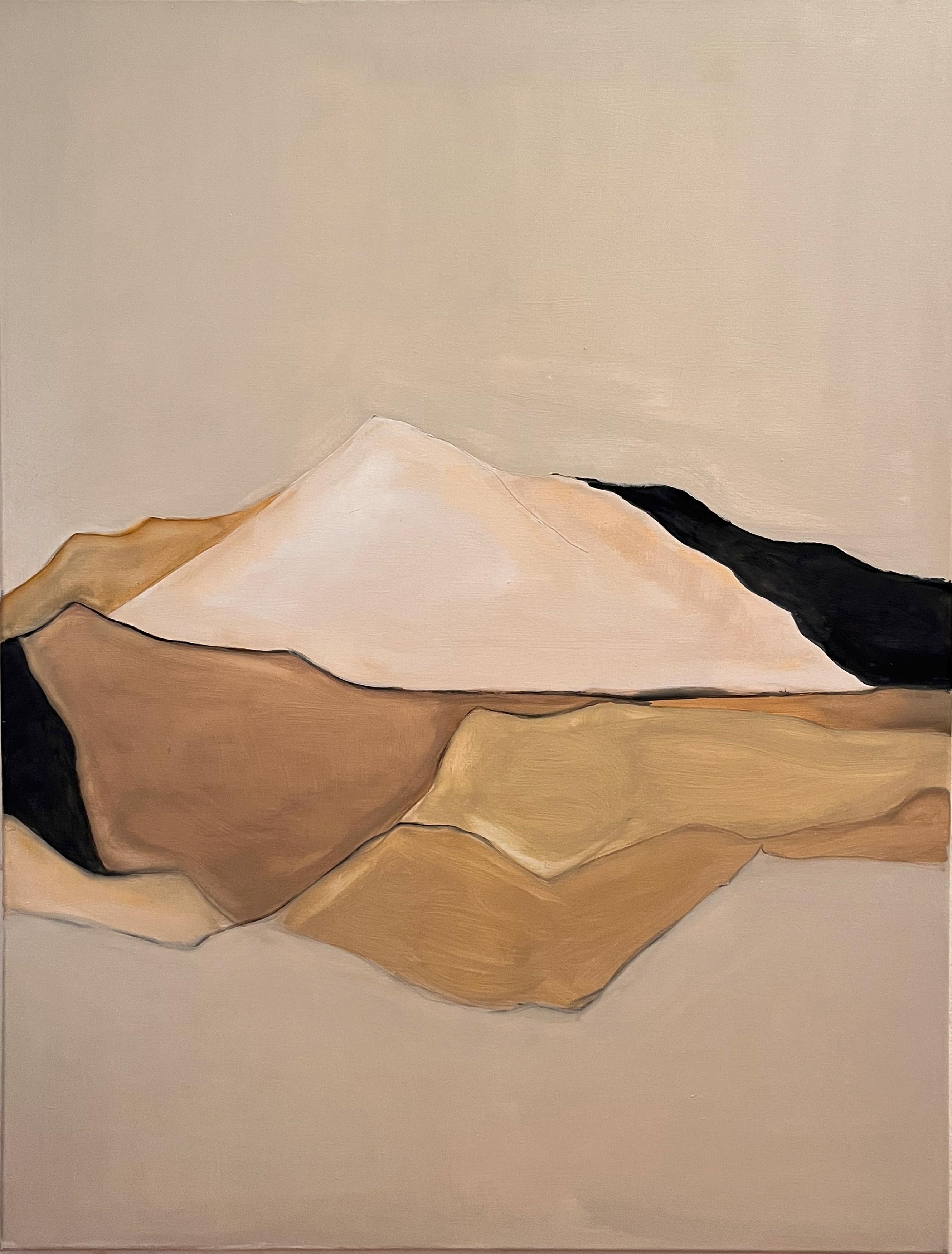 Abstrakte Gemälde „Geometrische Landschaft“ auf Leinwand von Marilina Marchica
