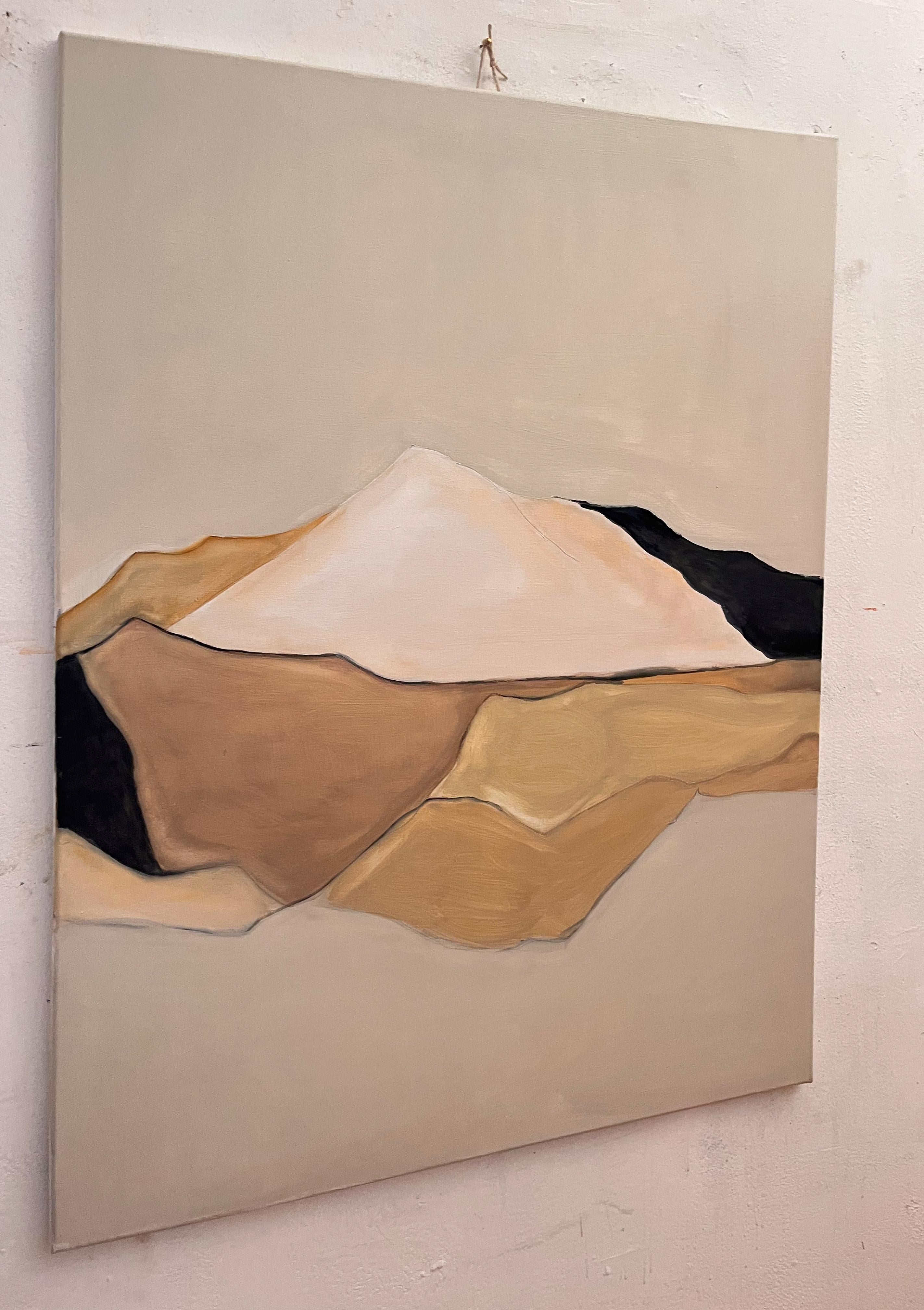 Geometrische Landschaft, Ölgemälde auf Leinwand von Marilina Marchica im Angebot 2