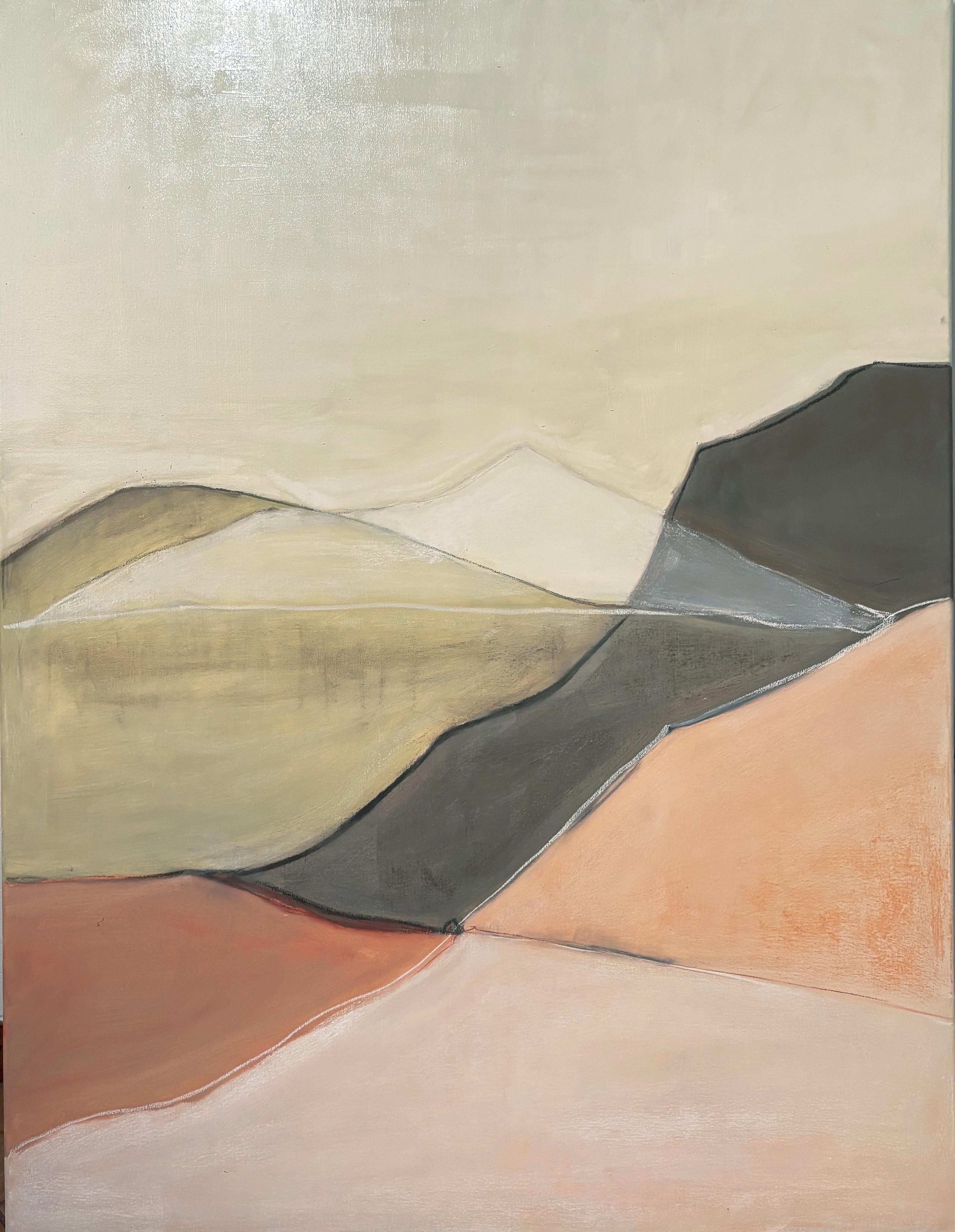 Geometric Landscape, Oil Paint on Canvas , Made in Italy By Marilina Marchica For Sale 2