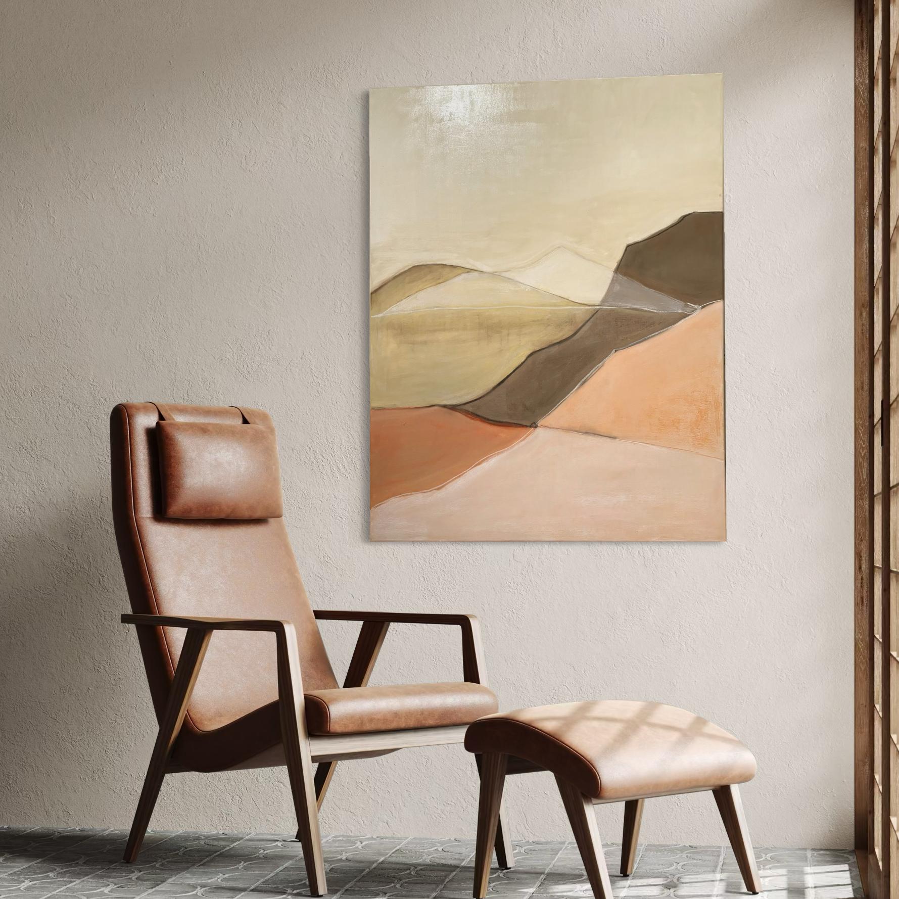 Geometric Landscape, Oil Paint on Canvas , Made in Italy By Marilina Marchica For Sale 7
