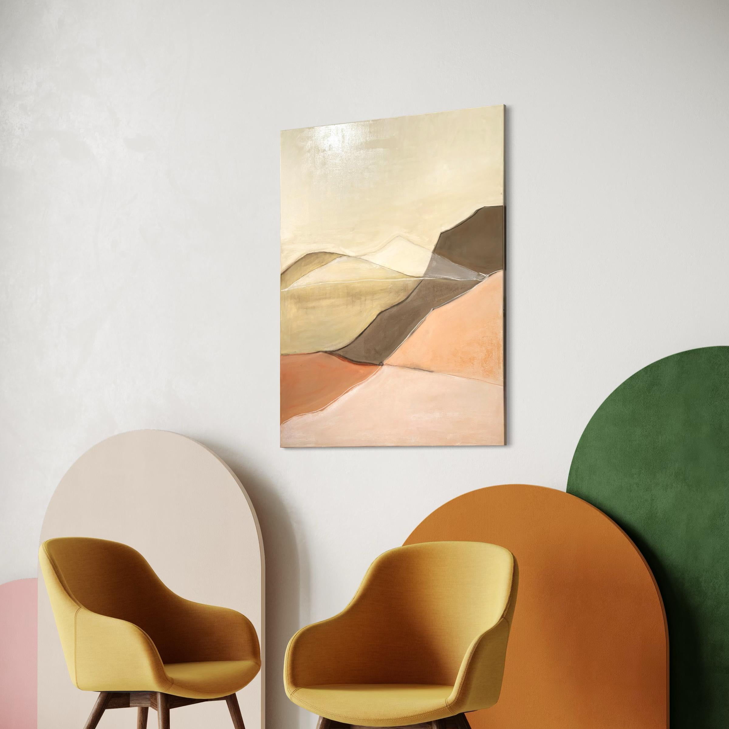 Geometric Landscape, Oil Paint on Canvas , Made in Italy By Marilina Marchica For Sale 9