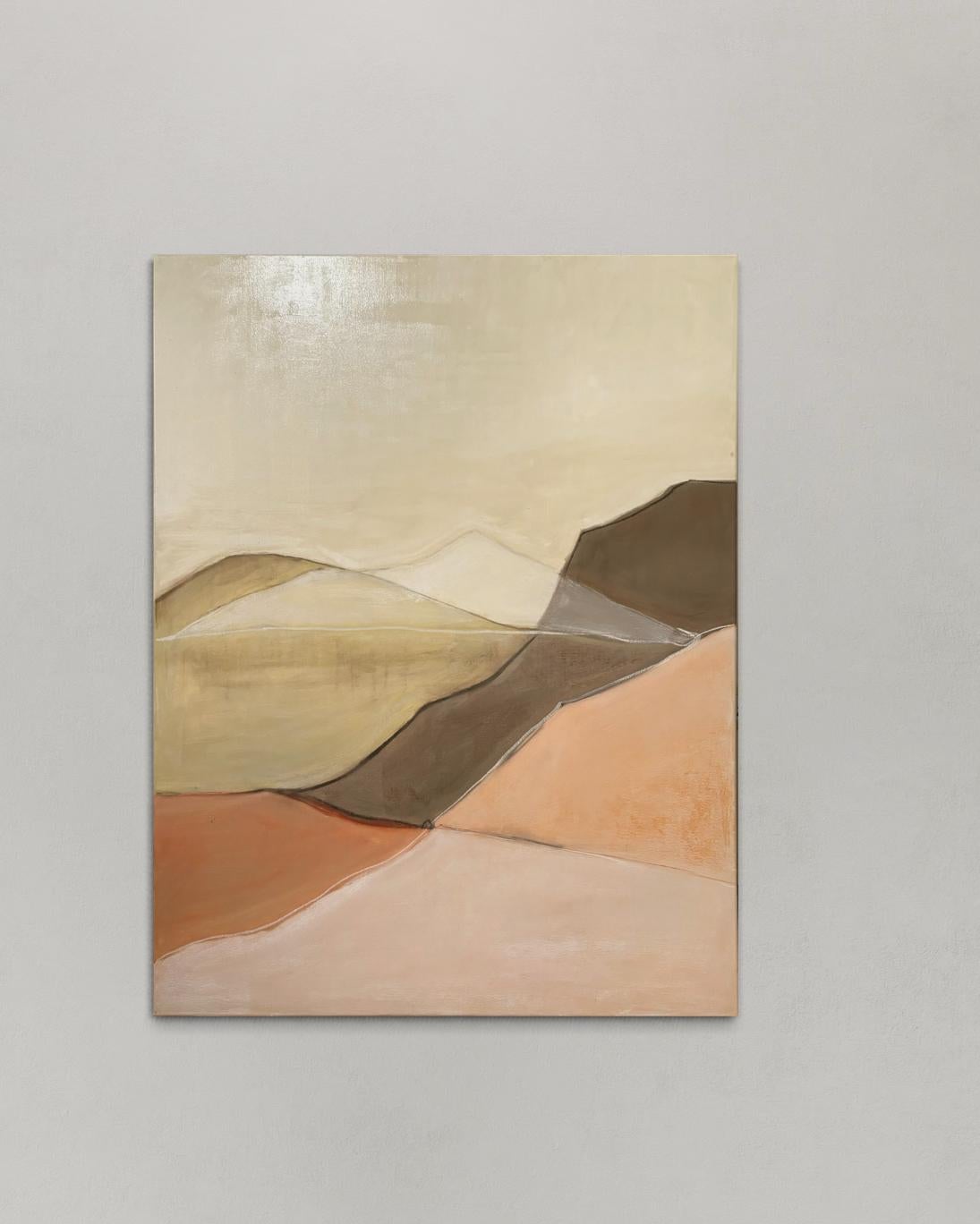 Geometric Landscape, Oil Paint on Canvas , Made in Italy By Marilina Marchica For Sale 1