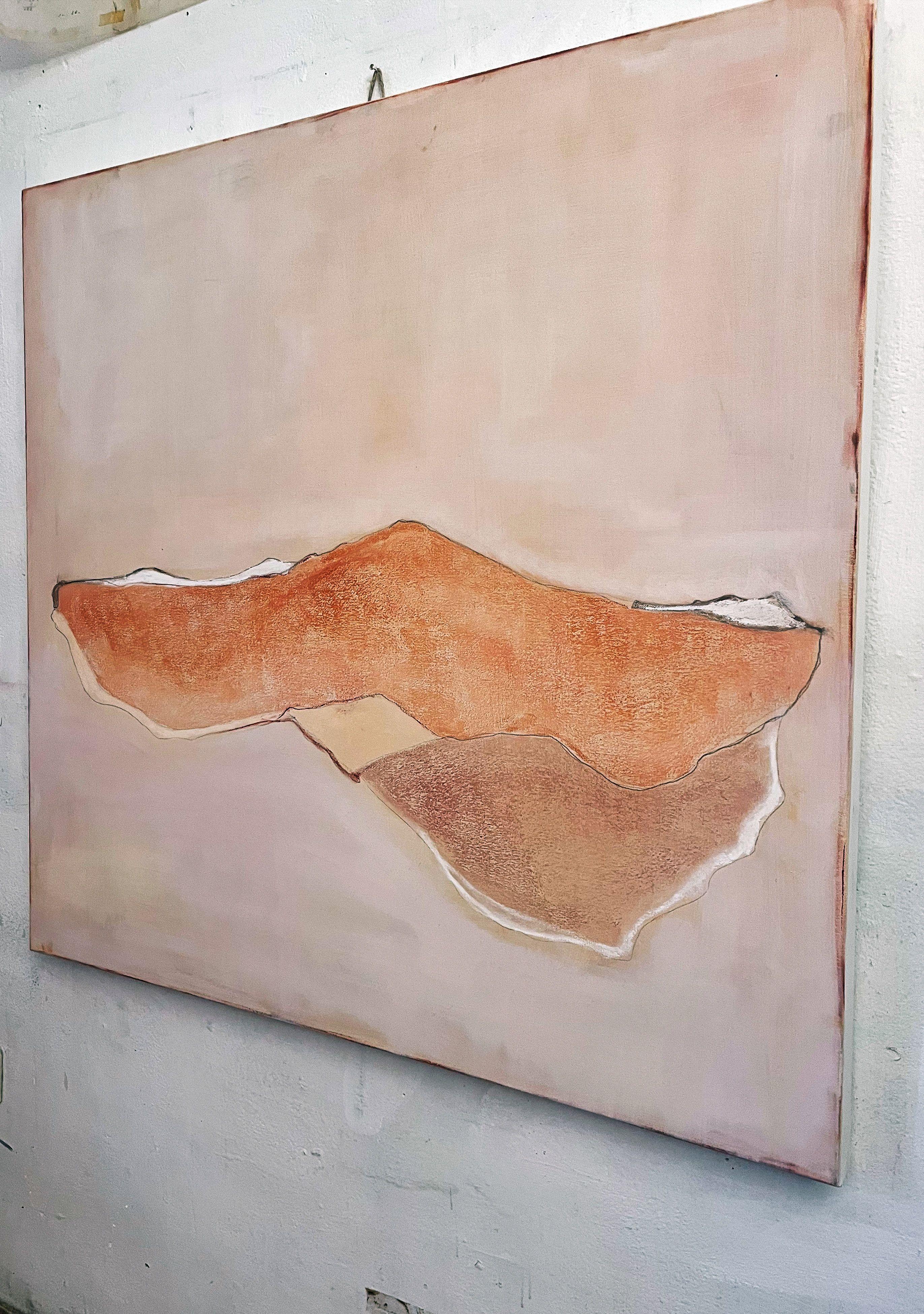 Geometri Paesaggio   Arte originale   Pronto per essere appeso  tecnica mista su tela   100x100x3.5 cm     :: Pittura :: Astratta :: Questo pezzo viene fornito con un certificato ufficiale di autenticità firmato dall'artista :: Pronto da appendere: