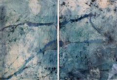 "Island" Abstract Painting made in Italy -  Framed Ready to Hang