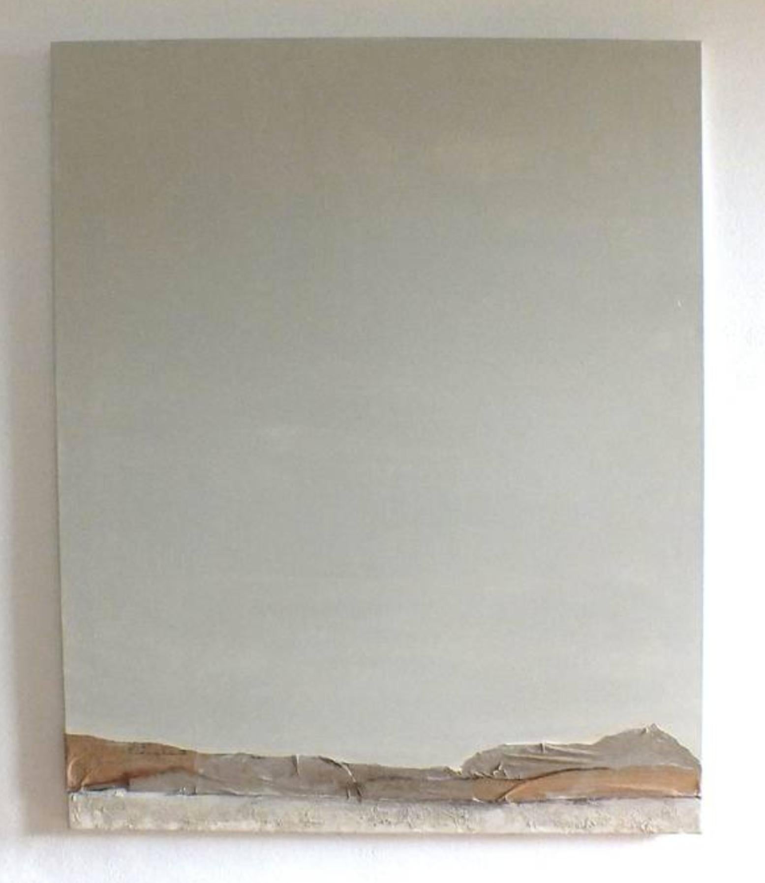 'Landscape 16' is an original minimalist abstract painting on canvas by emerging Sicilian artist - Marilina Marchica. It is a mixed media art piece which has a rich texture and authentic design. The subject is focused on Italian nature, sea views,