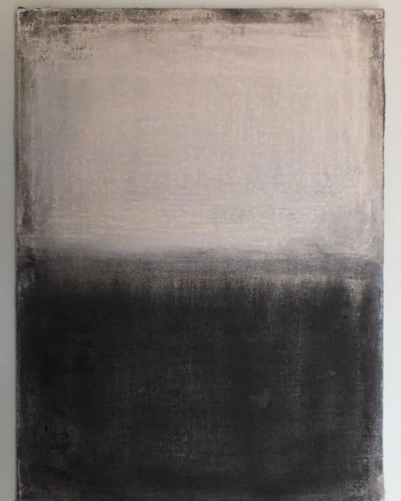 black and white abstract landscape