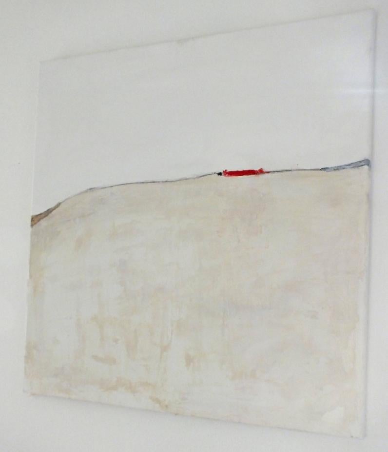 Landscape 37, Marilina Marchica, Minimalist Abstract Mixed media, Red, White  1